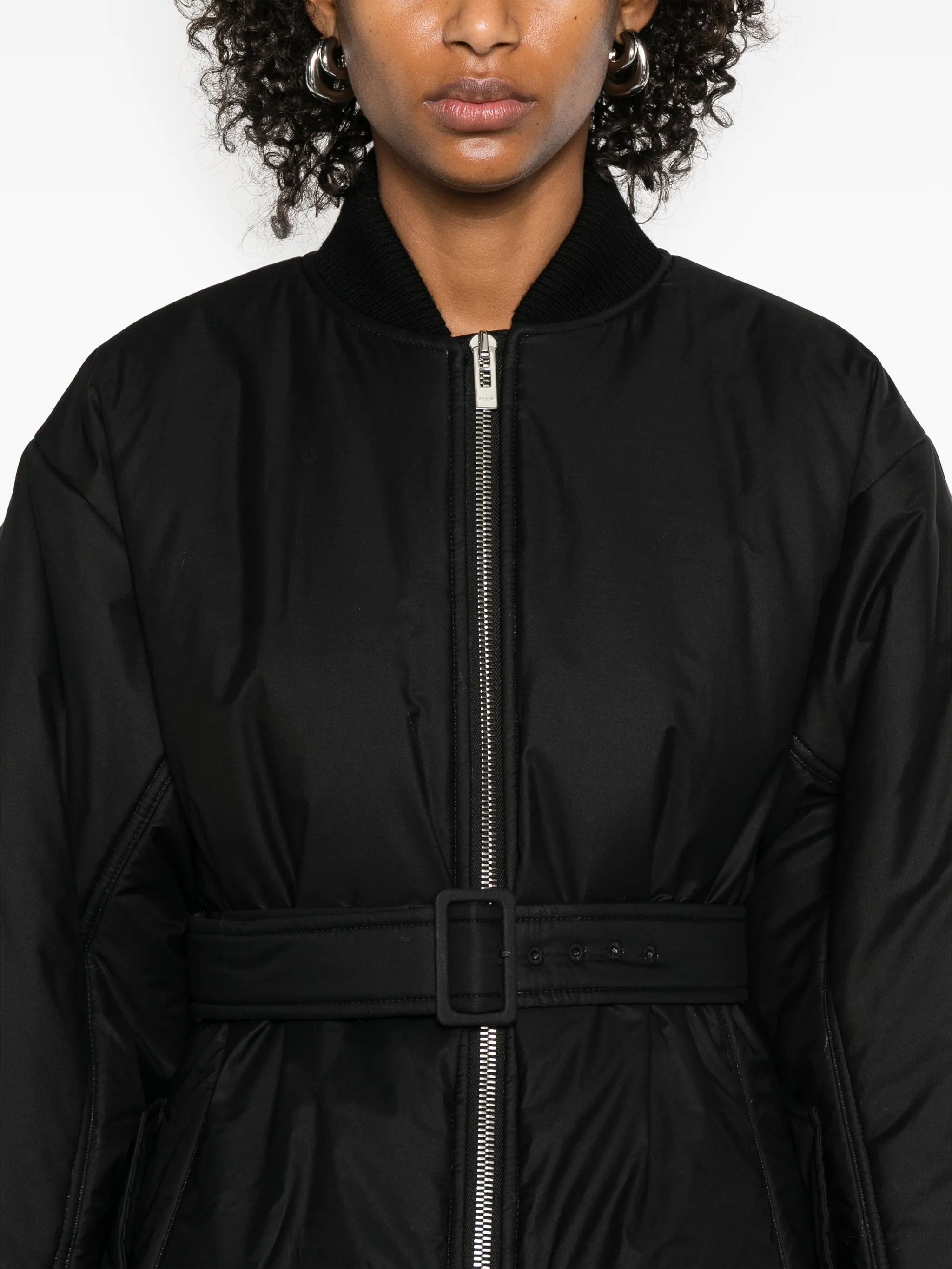 belted bomber jacket