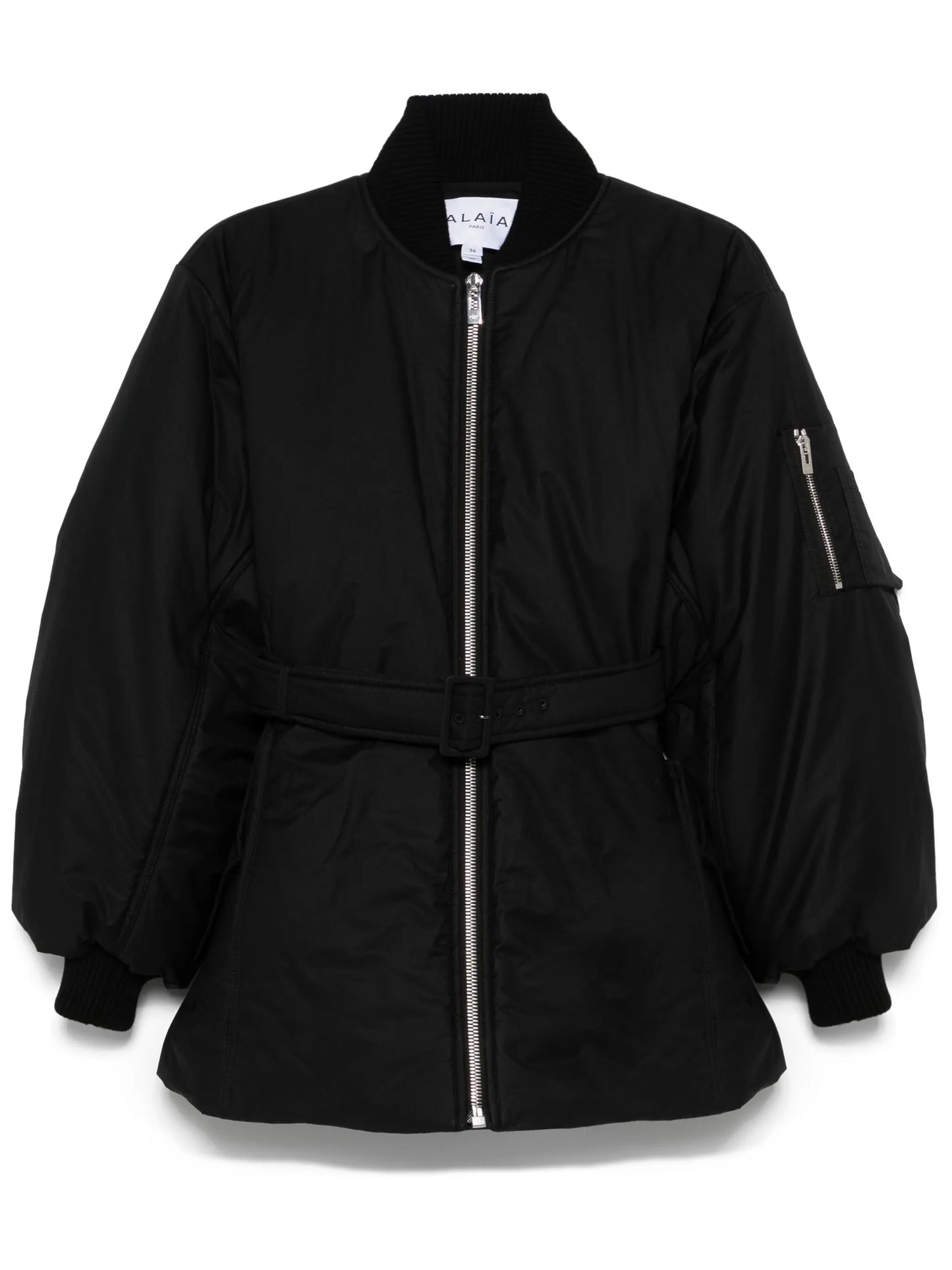 belted bomber jacket