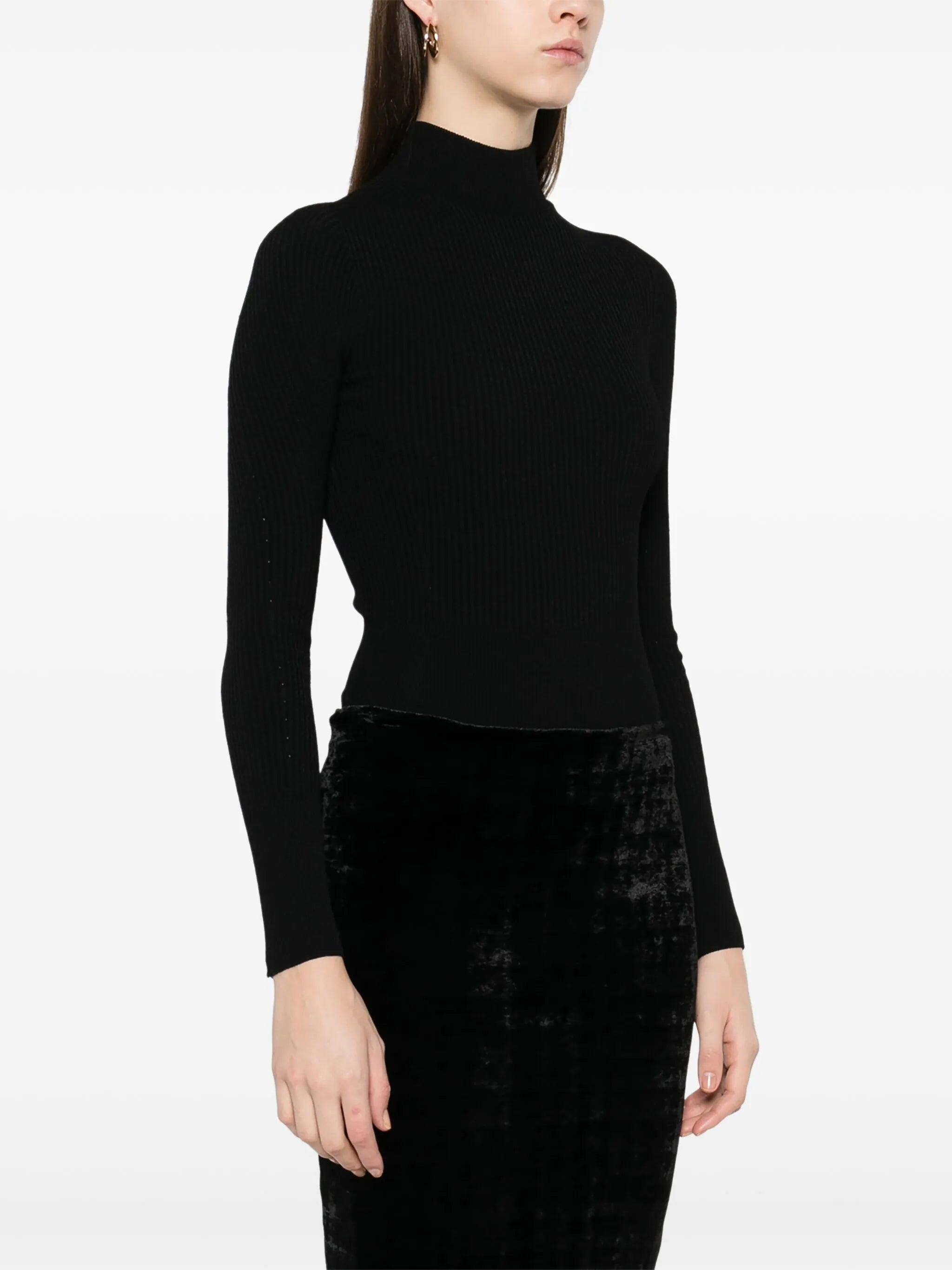 high-neck bodysuit