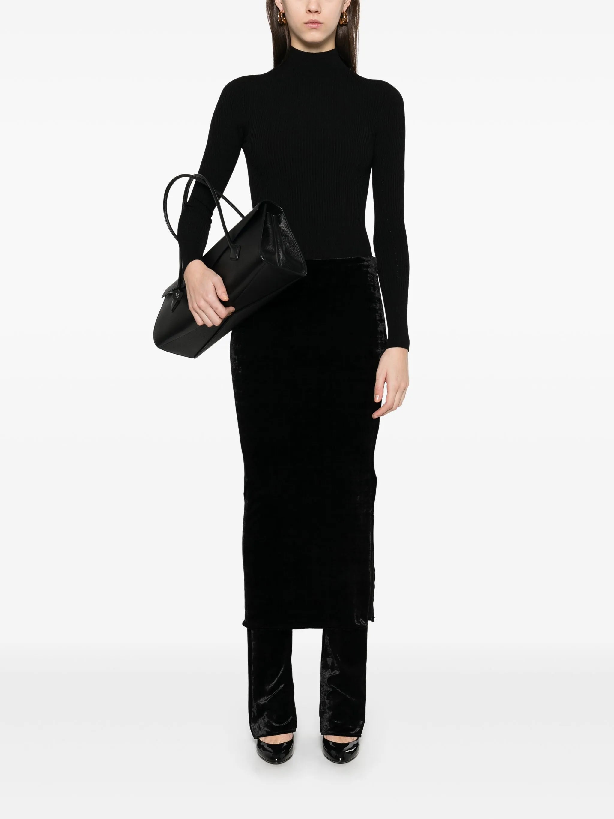 high-neck bodysuit