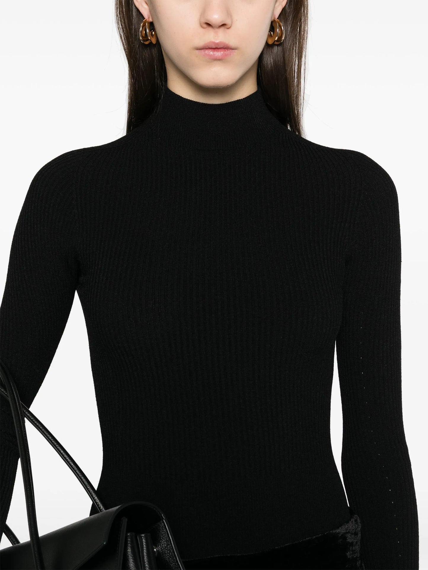 high-neck bodysuit