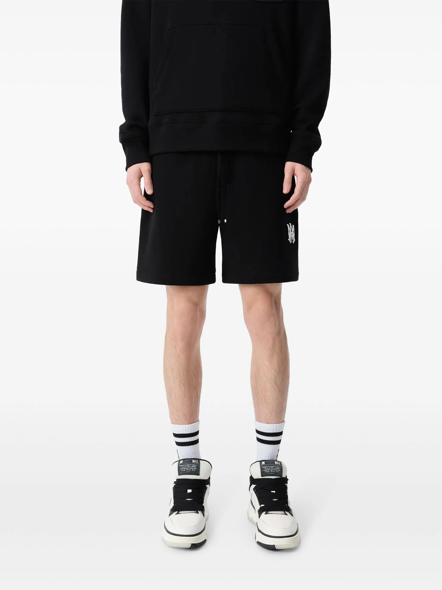 logo-print track shorts