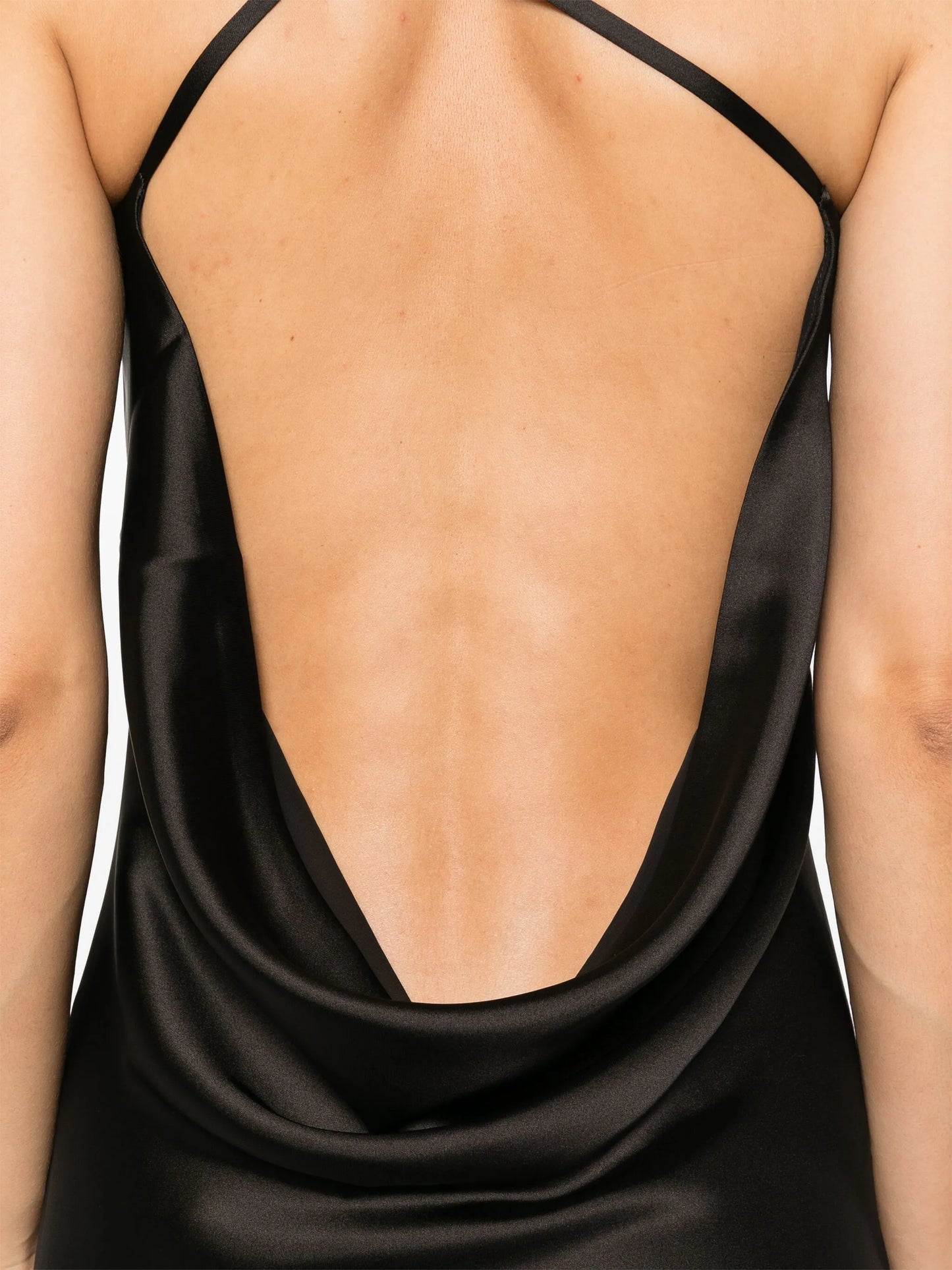 bias-cut one-shoulder gown