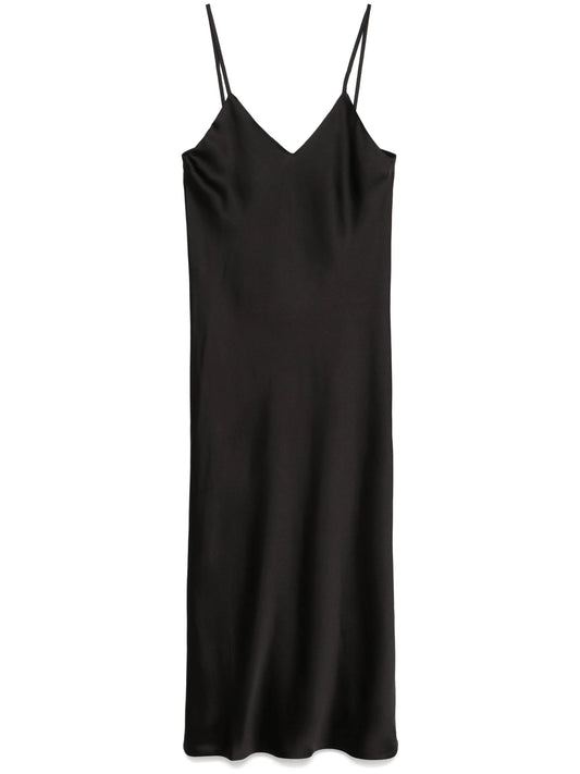 bias-cut slip midi dress
