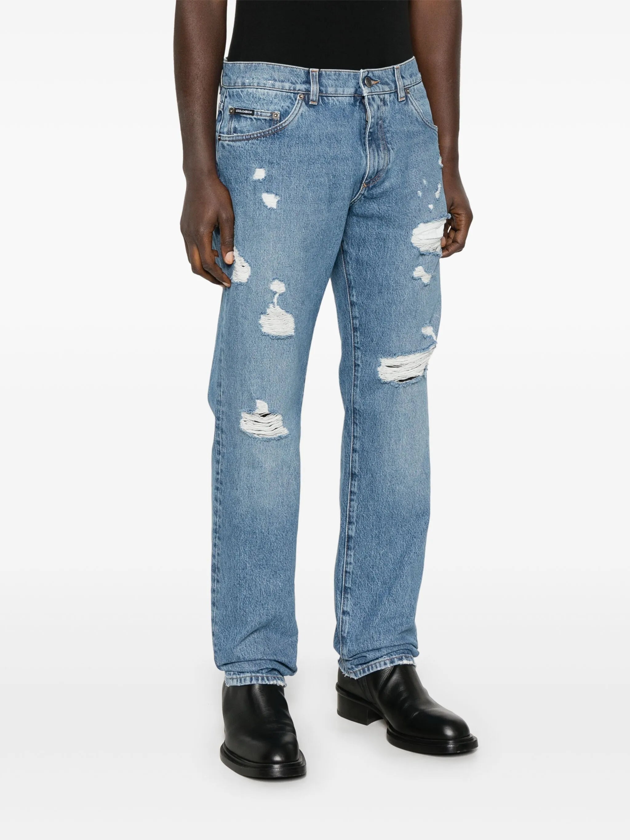 straight-leg jeans