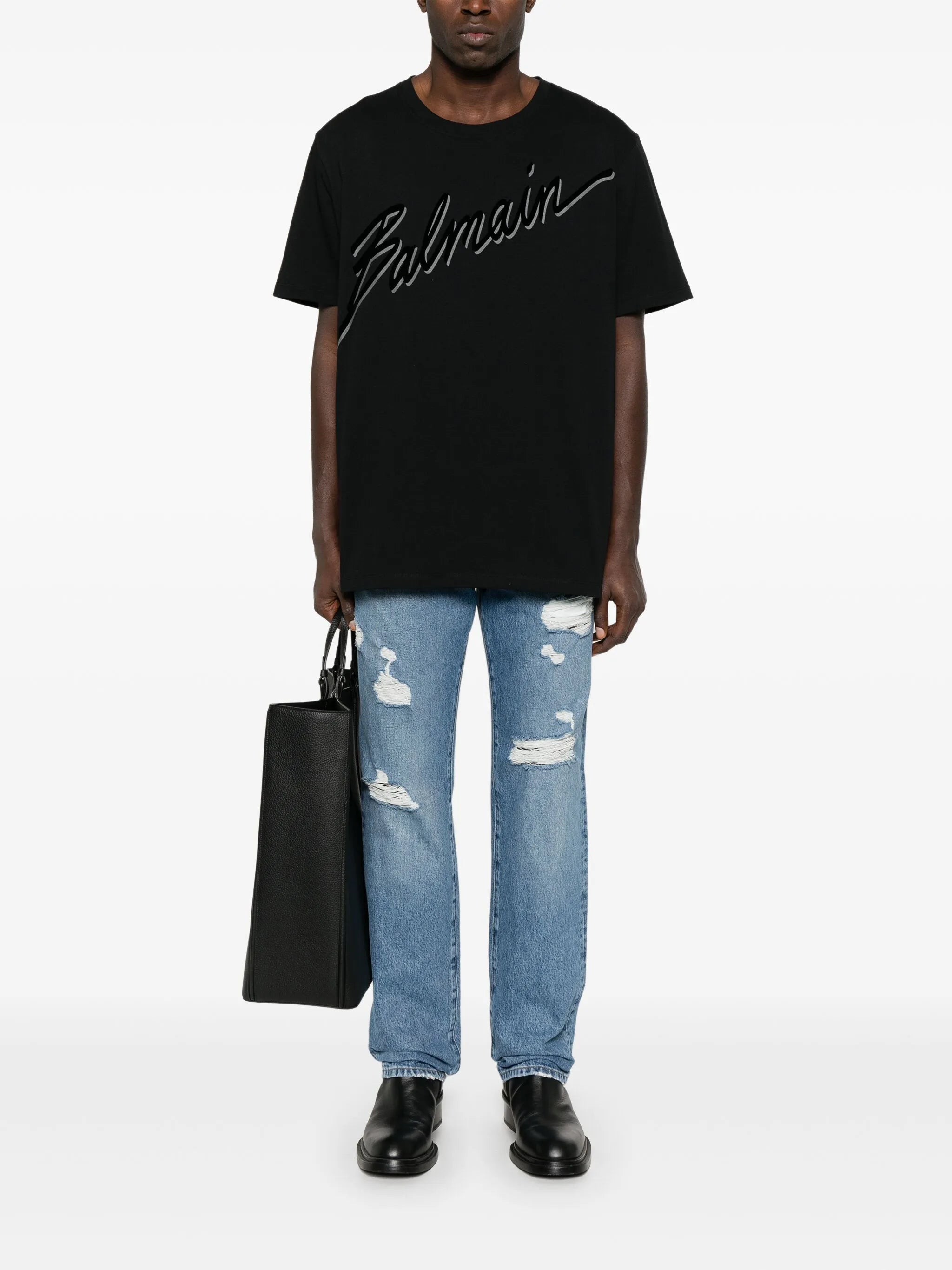 straight-leg jeans