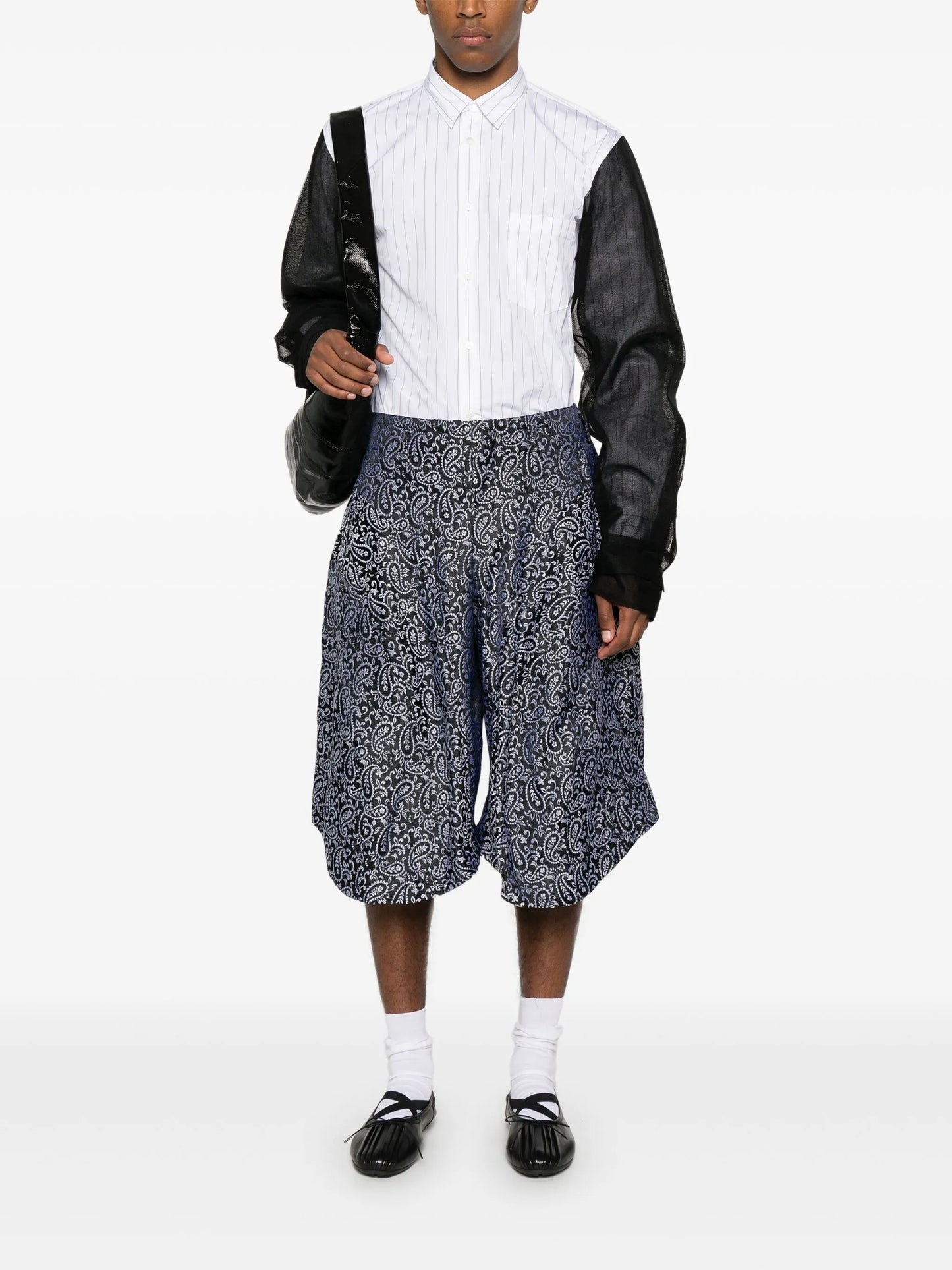 paisley jacquard shorts