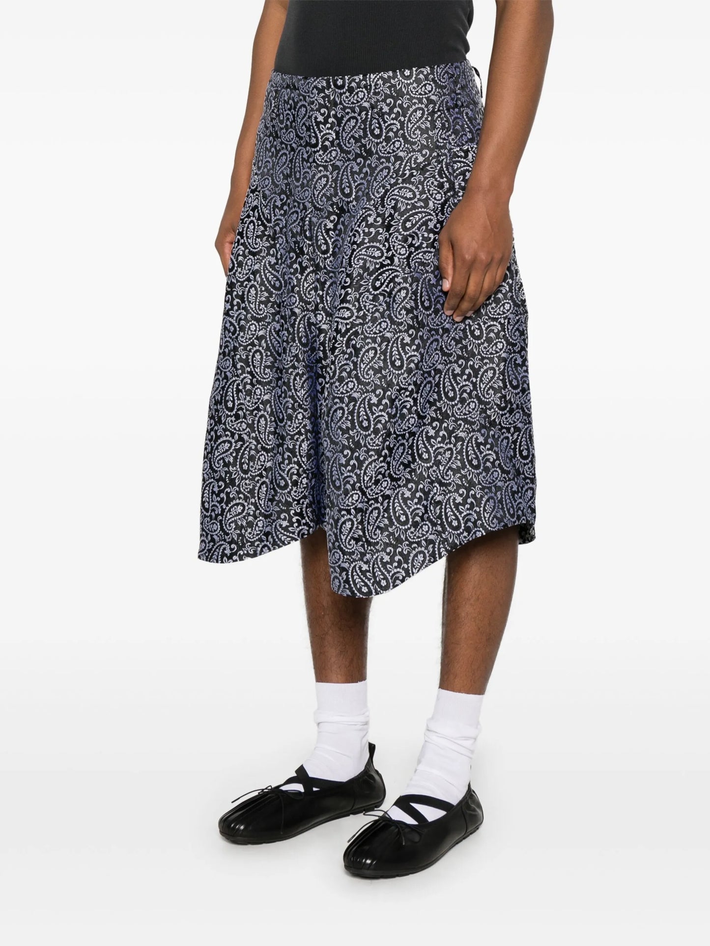 paisley jacquard shorts
