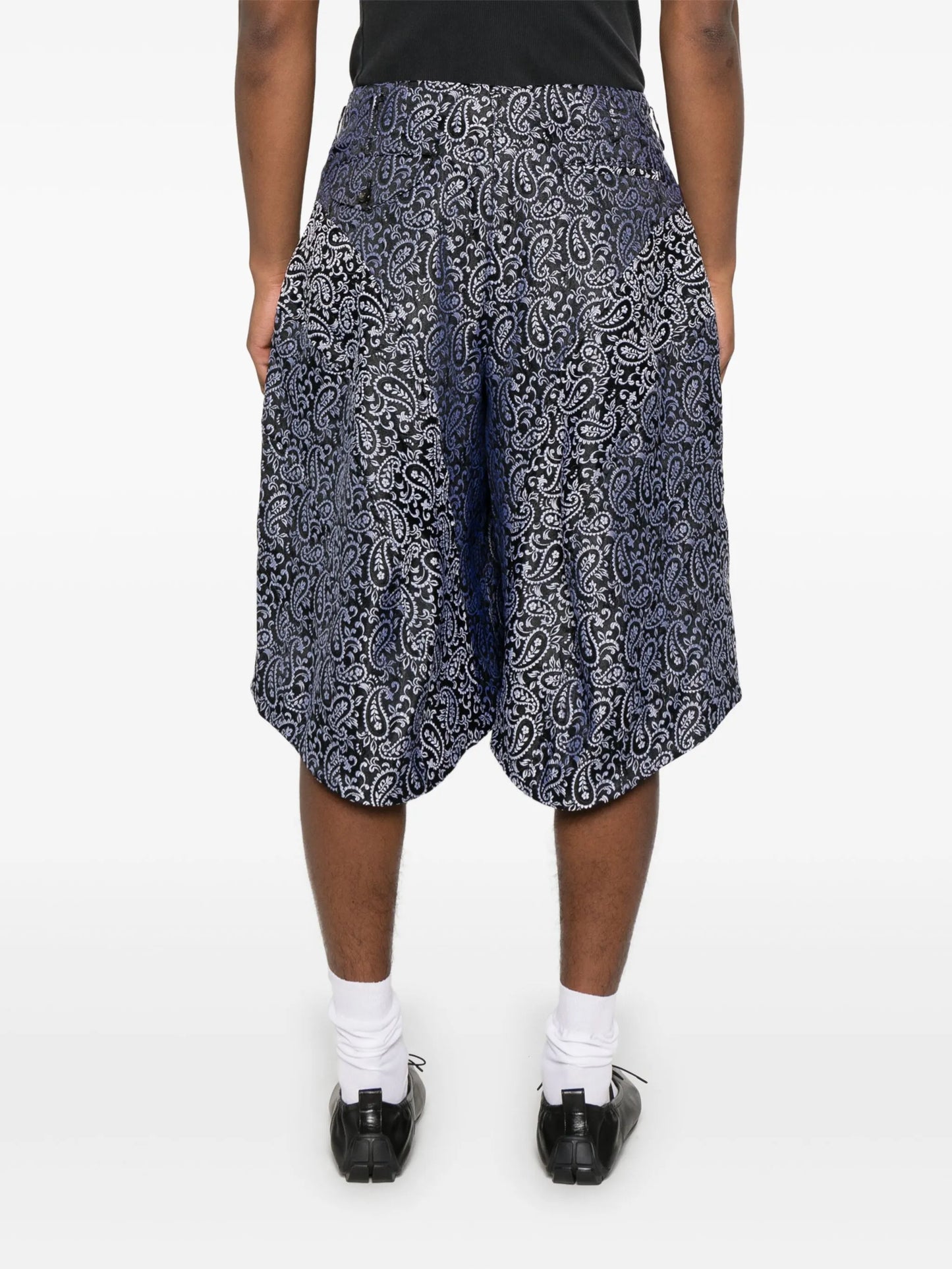 paisley jacquard shorts