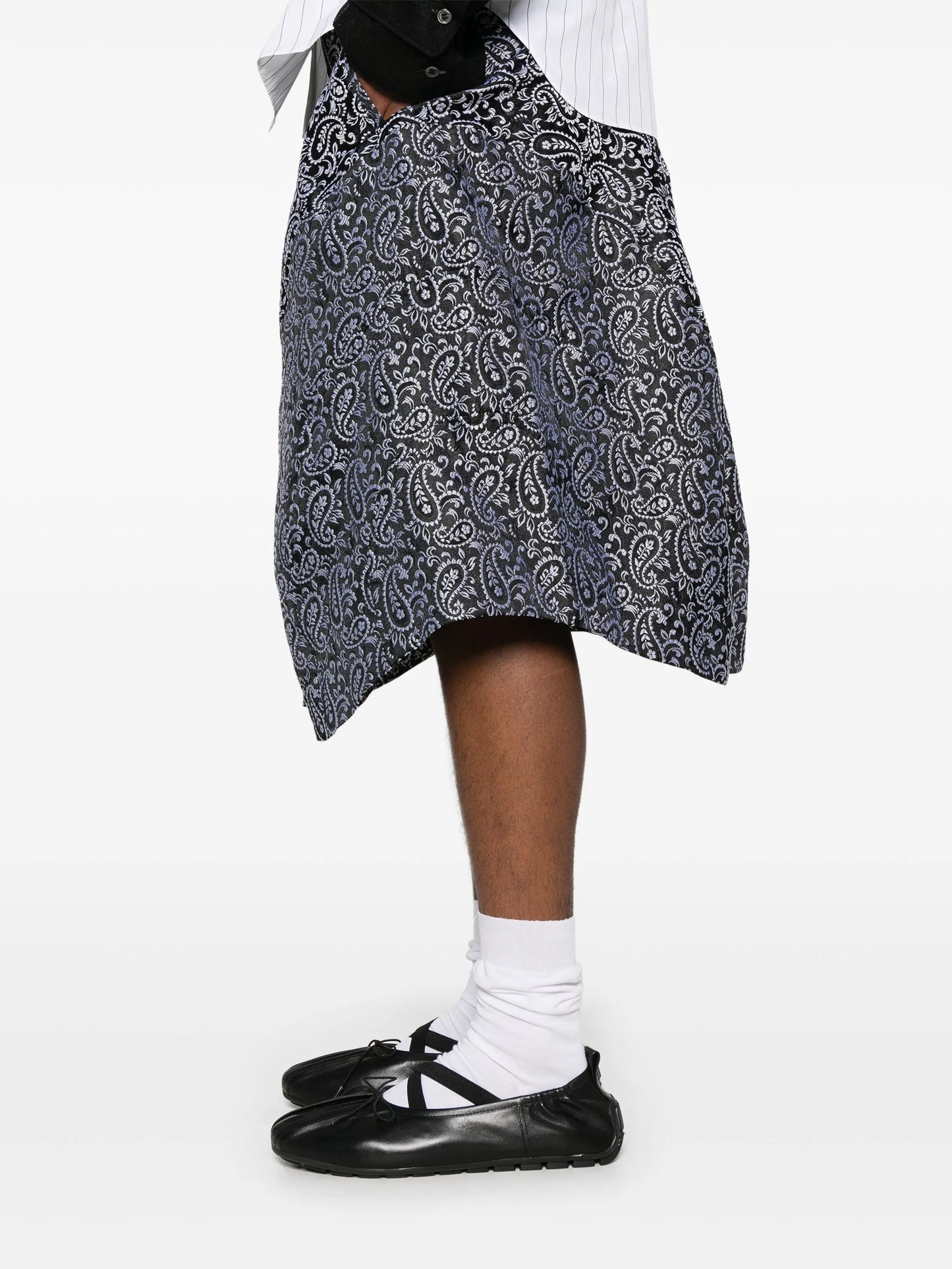 paisley jacquard shorts