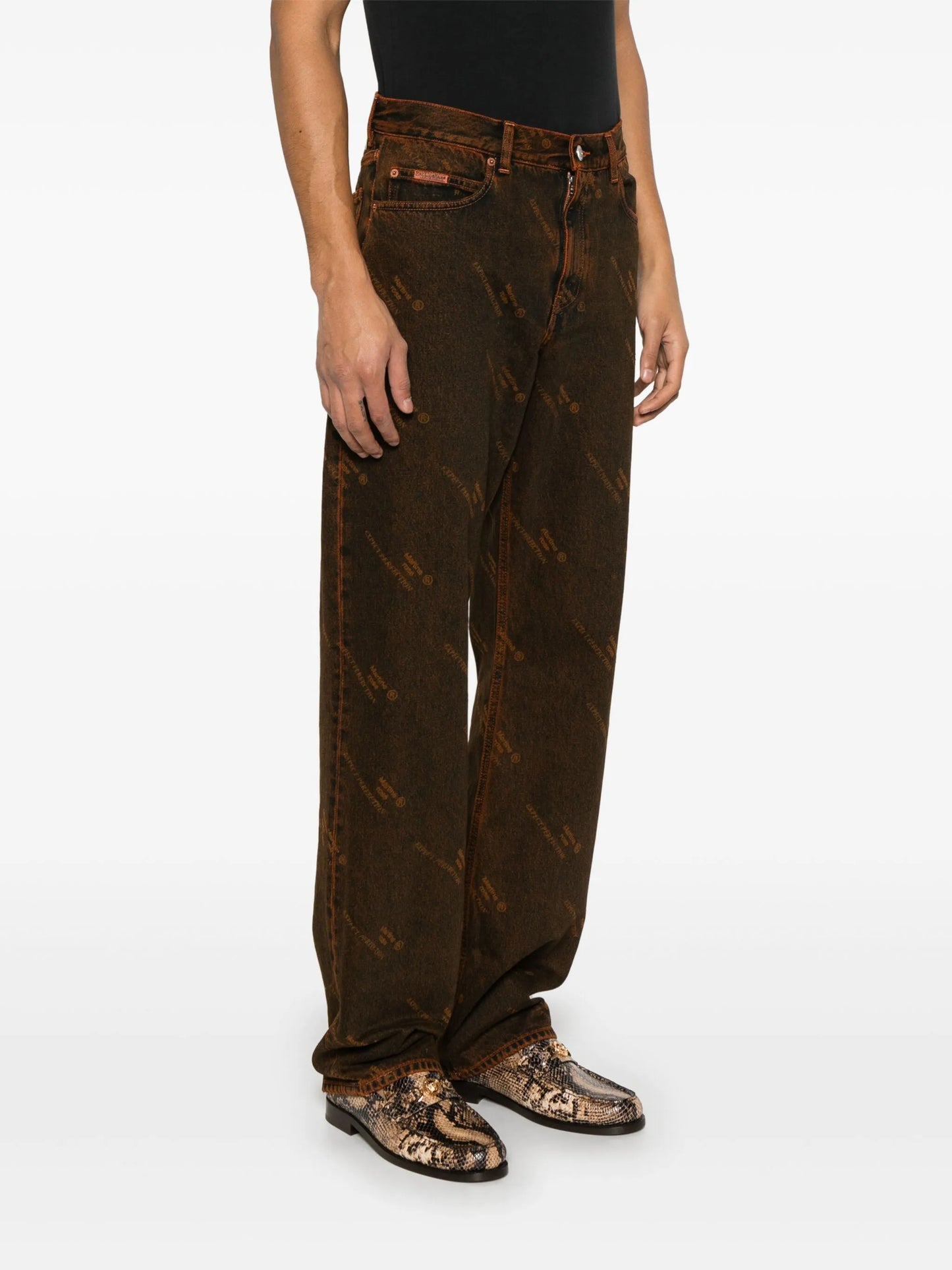logo-print jeans