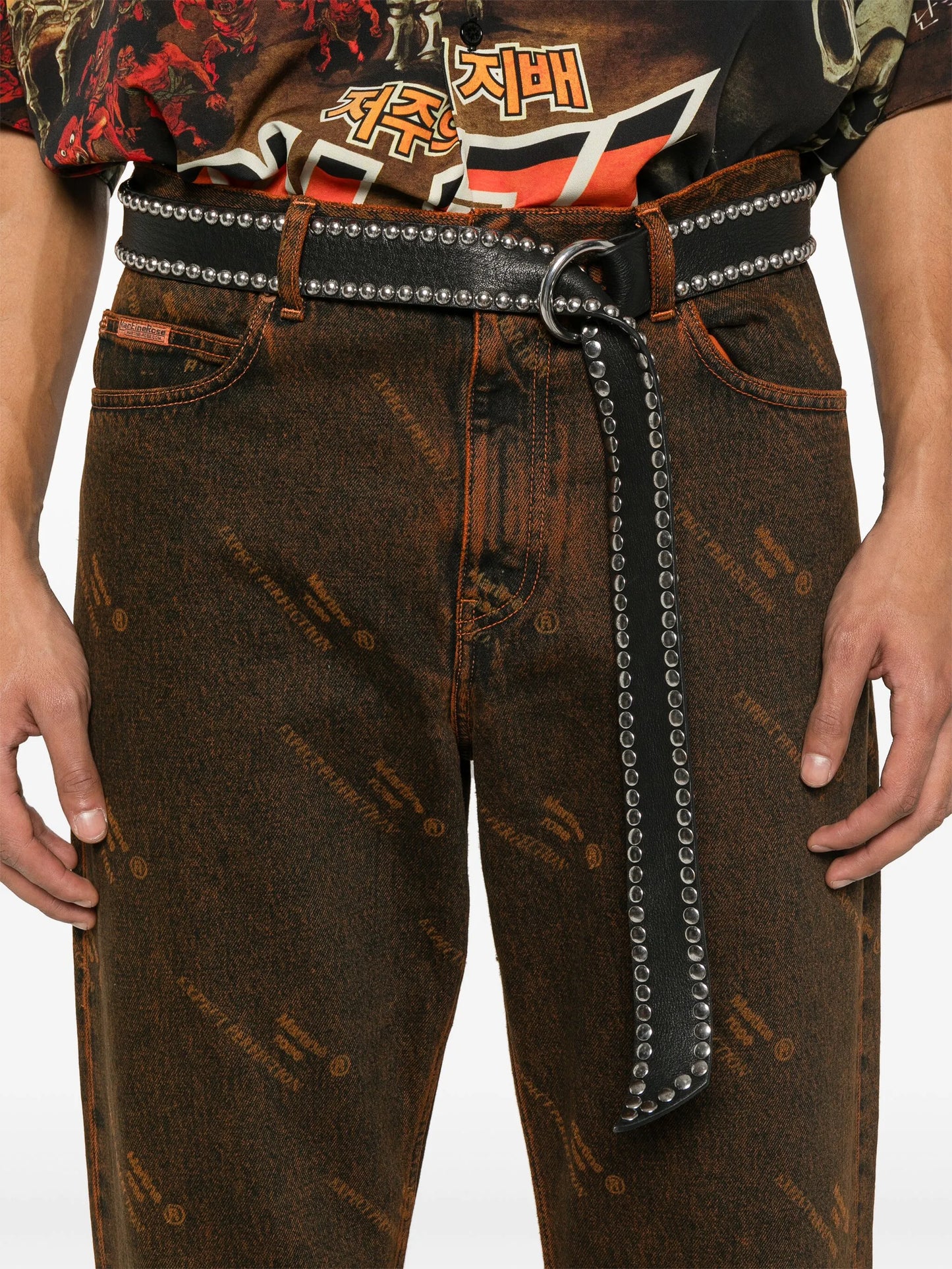logo-print jeans