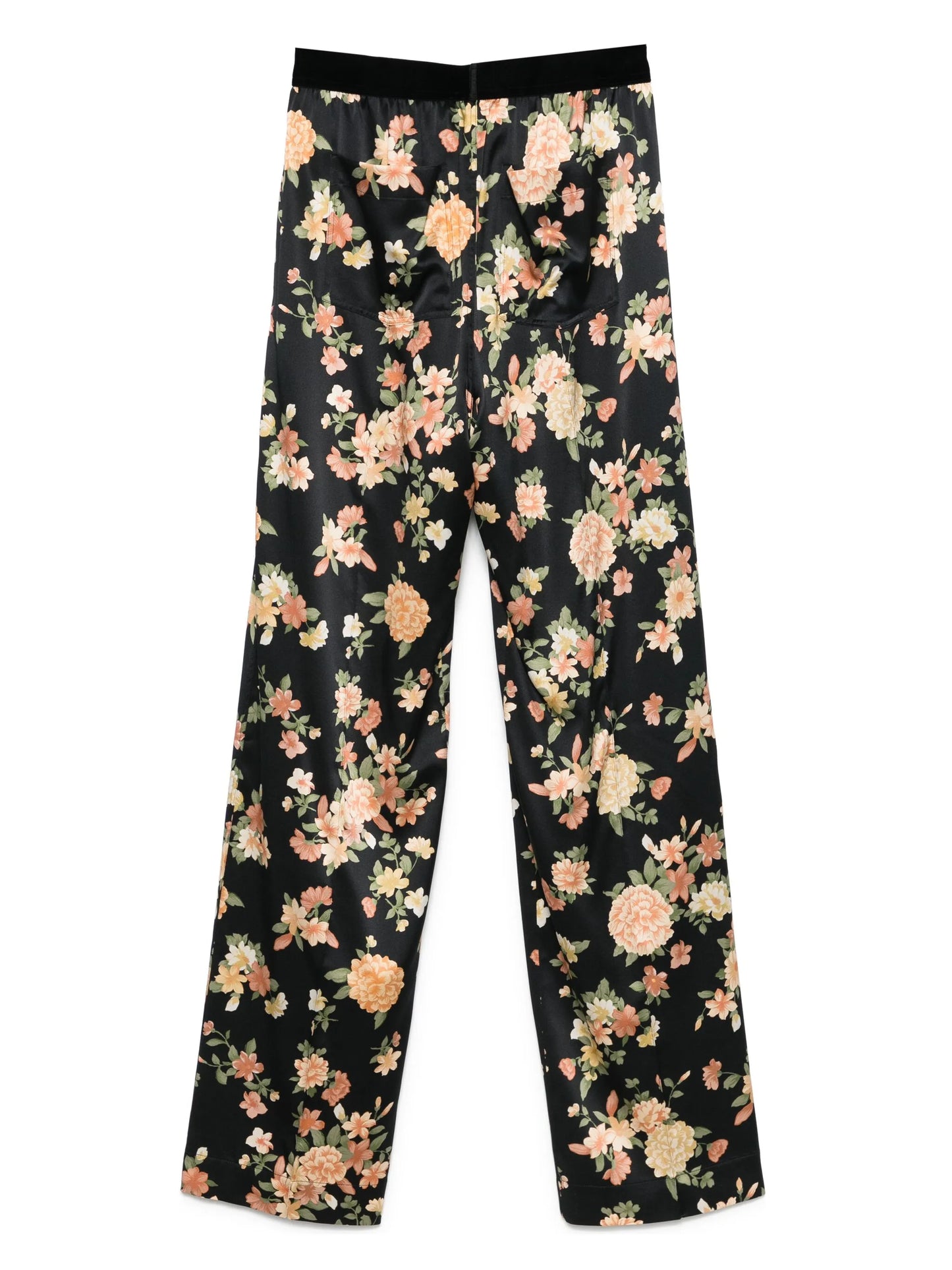 floral-print pajama trousers