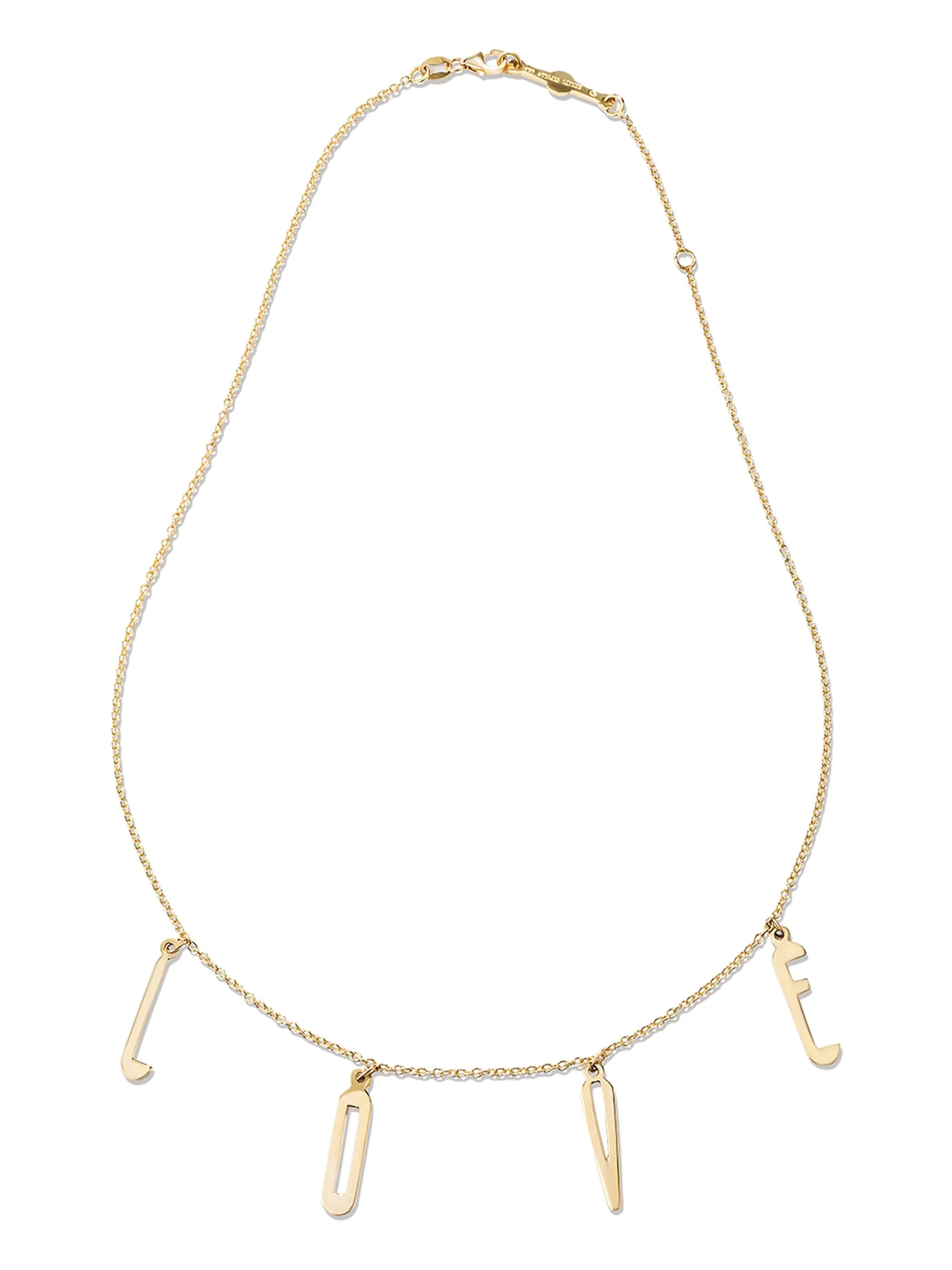 18kt yellow gold Love necklace