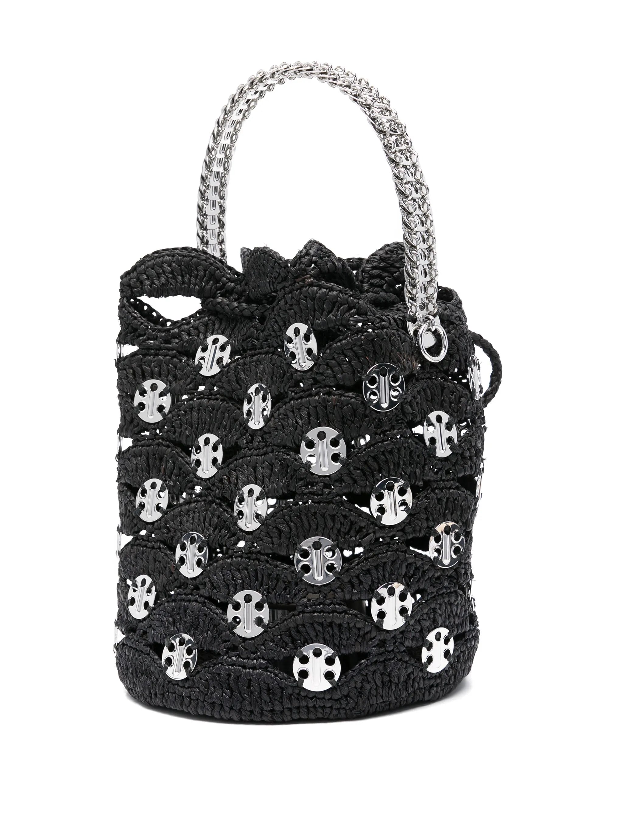 raffia bucket bag