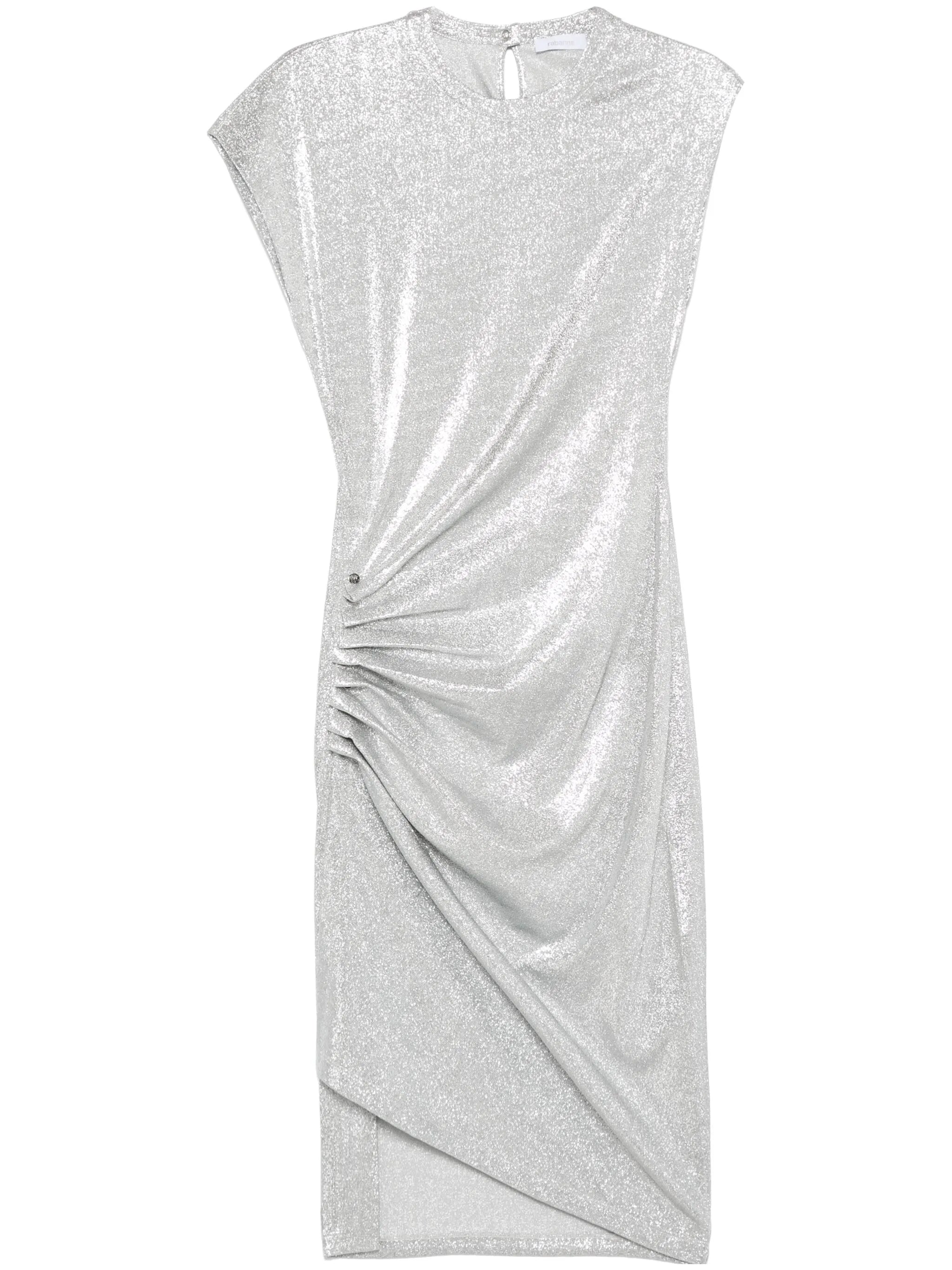 draped asymmetric mini dress