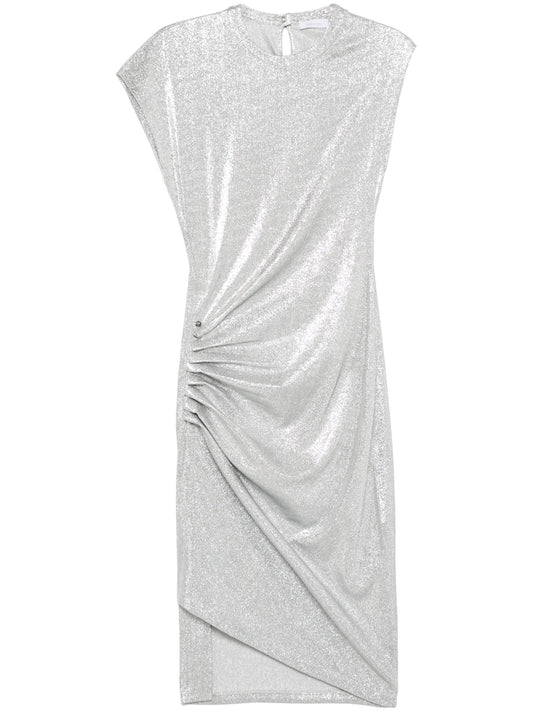 draped asymmetric mini dress