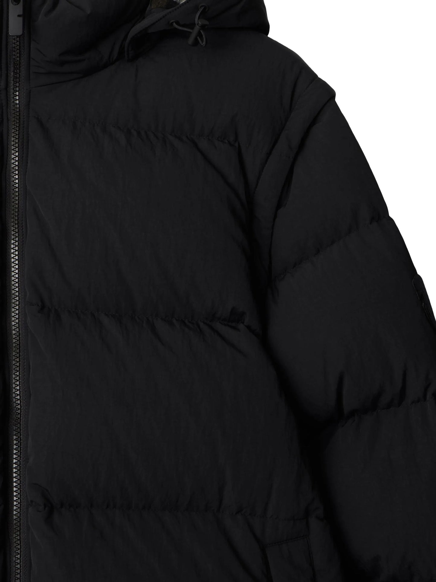 detachable-sleeve padded jacket