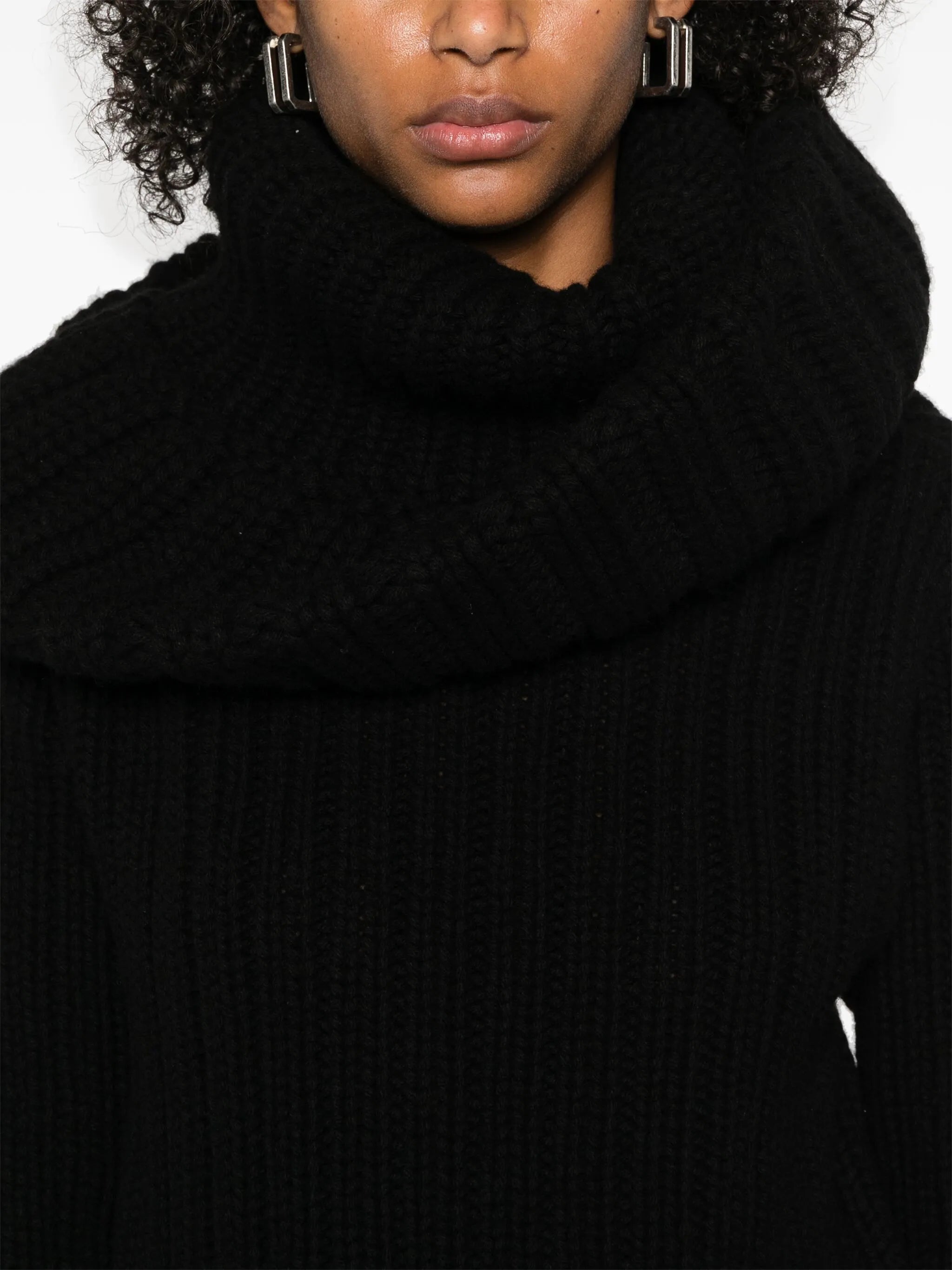 chunky ribbed knit sweater