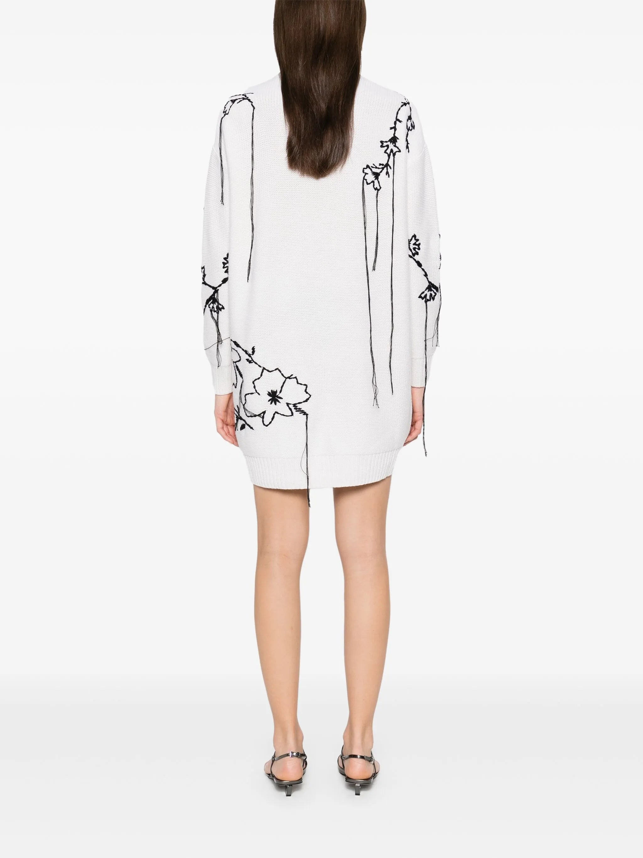 embroidered mini dress