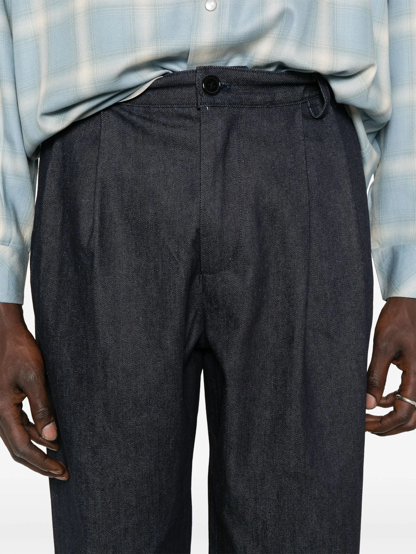 pleat-detail jeans