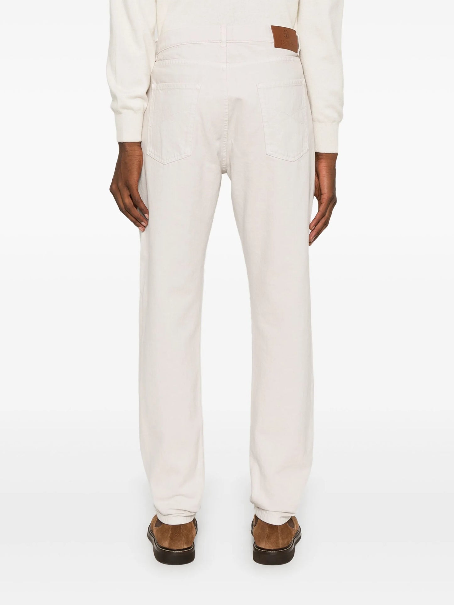 logo-embroidered jeans