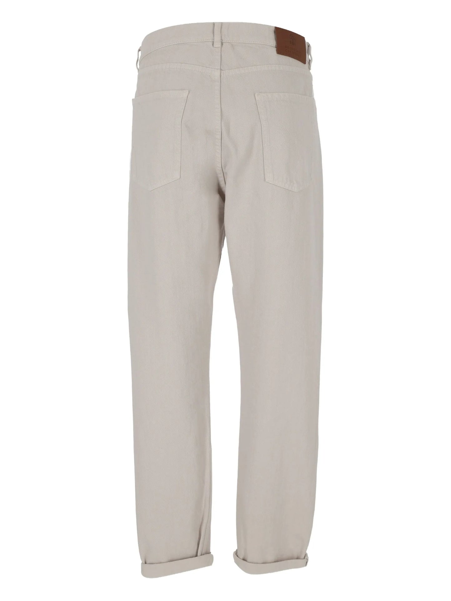 logo-embroidered jeans