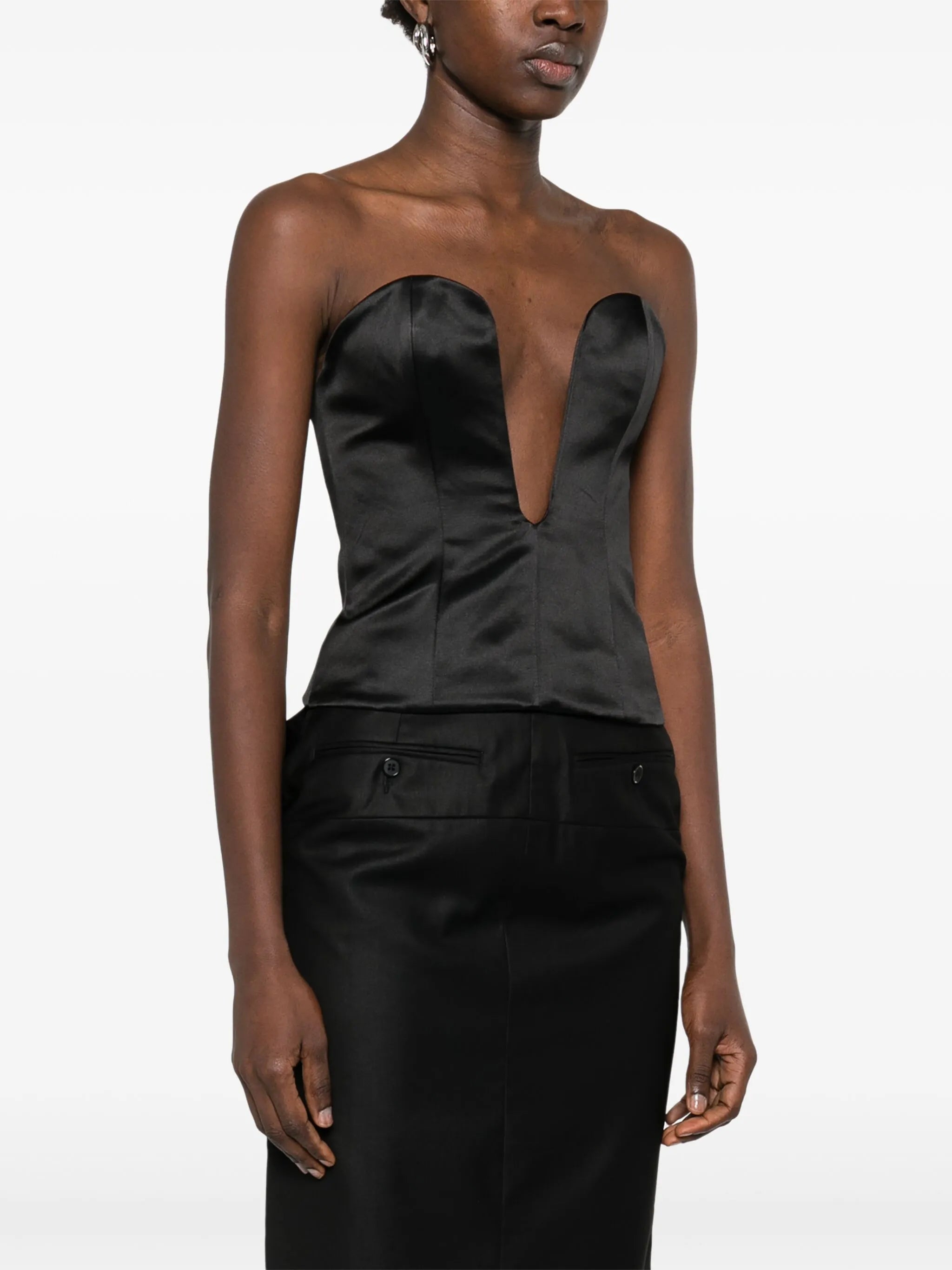 X Gieves & Hawkes Onassis corset top