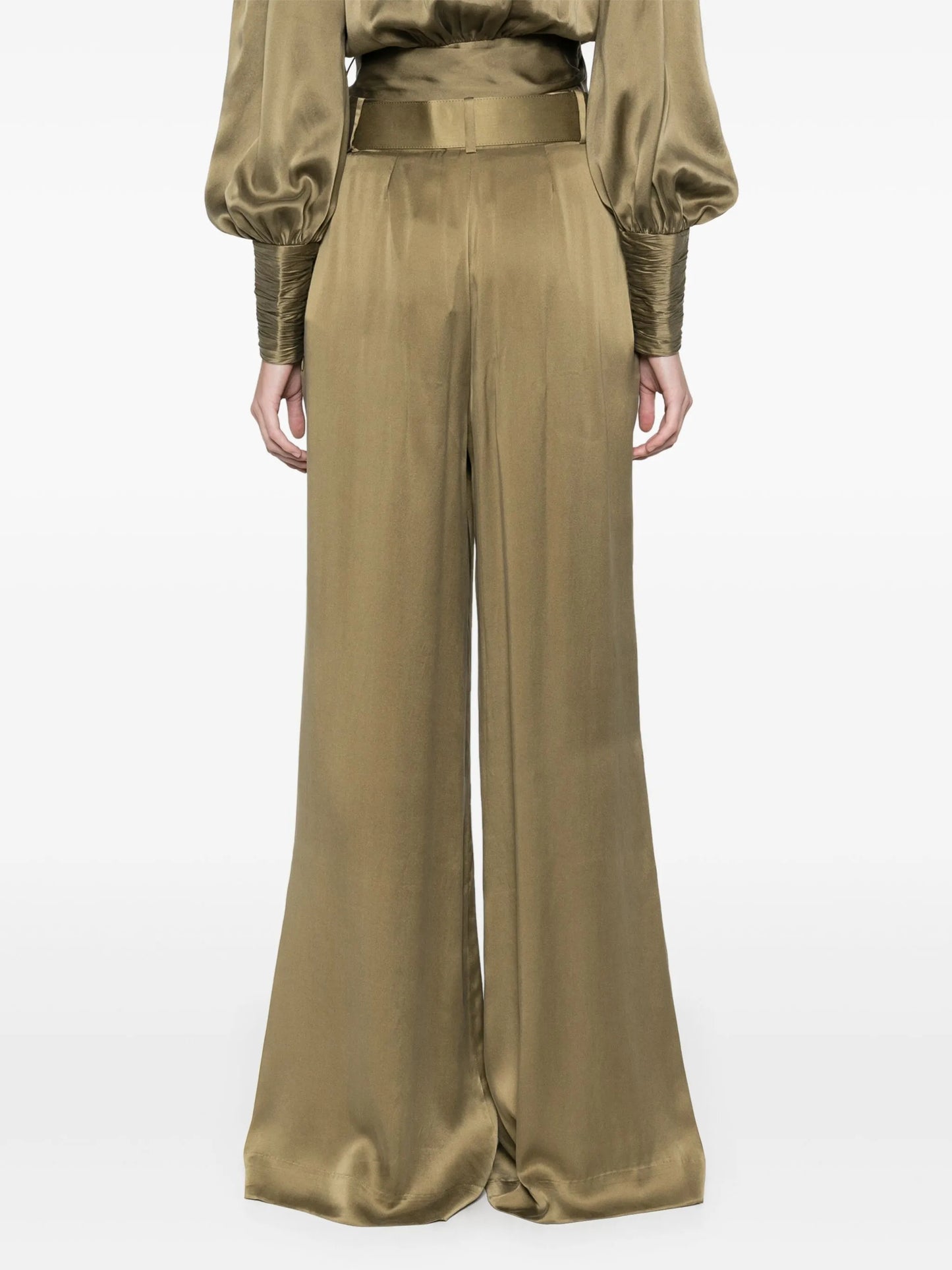 silk wide-leg trousers