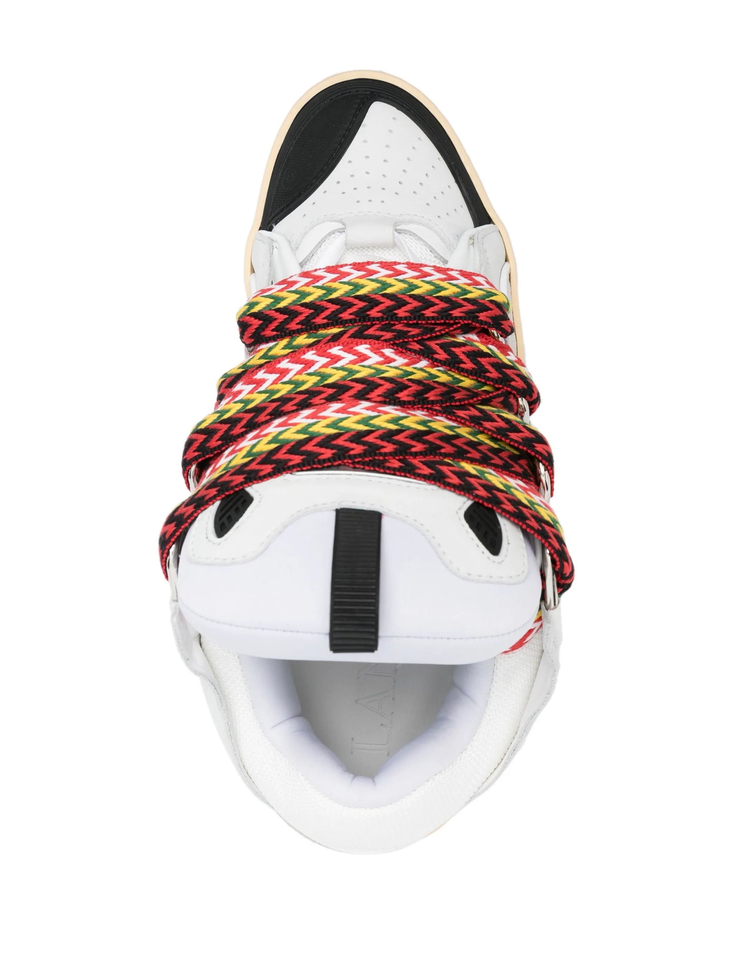 Curb panelled leather sneakers