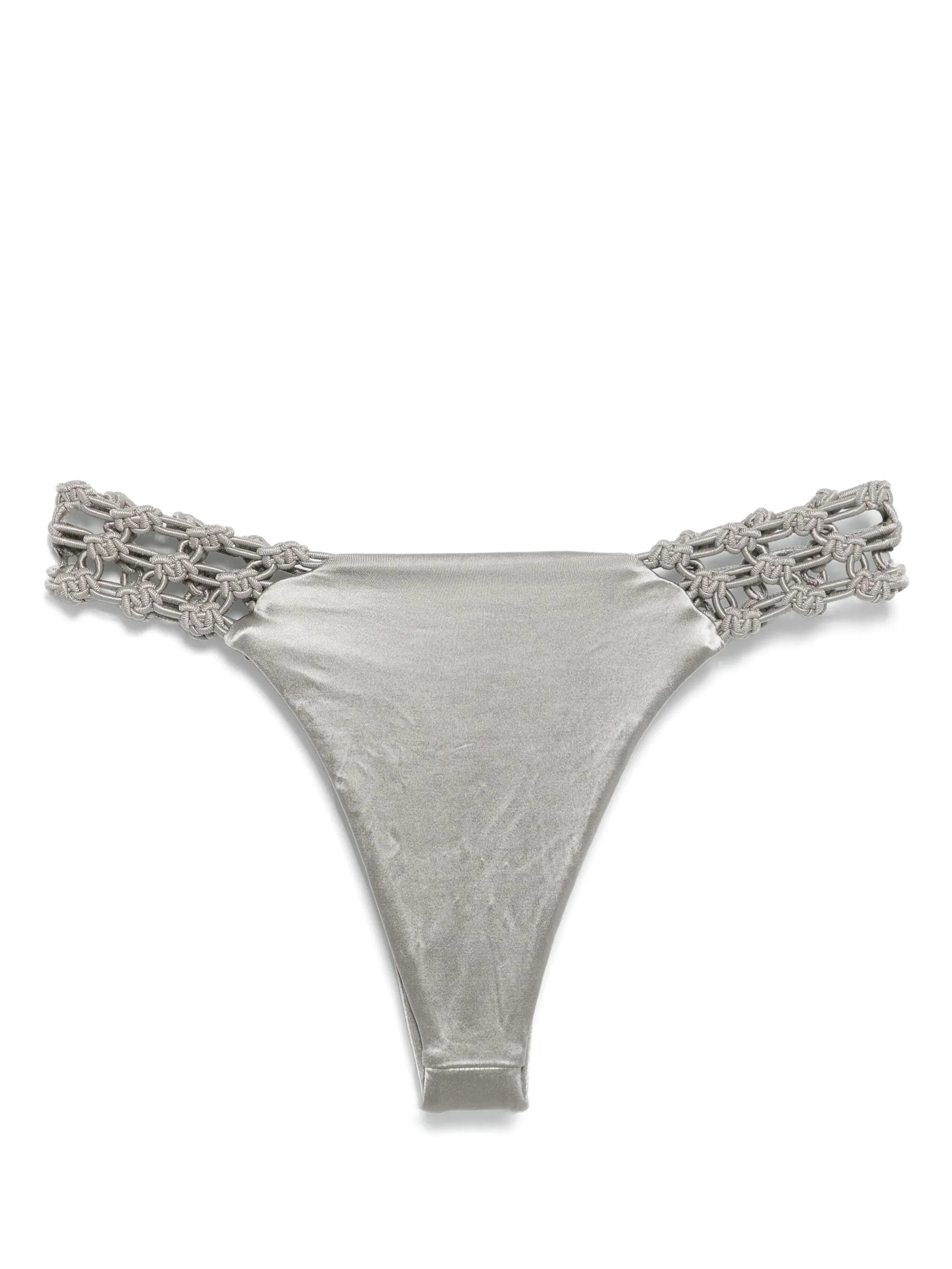 floral-macrame bikini bottoms