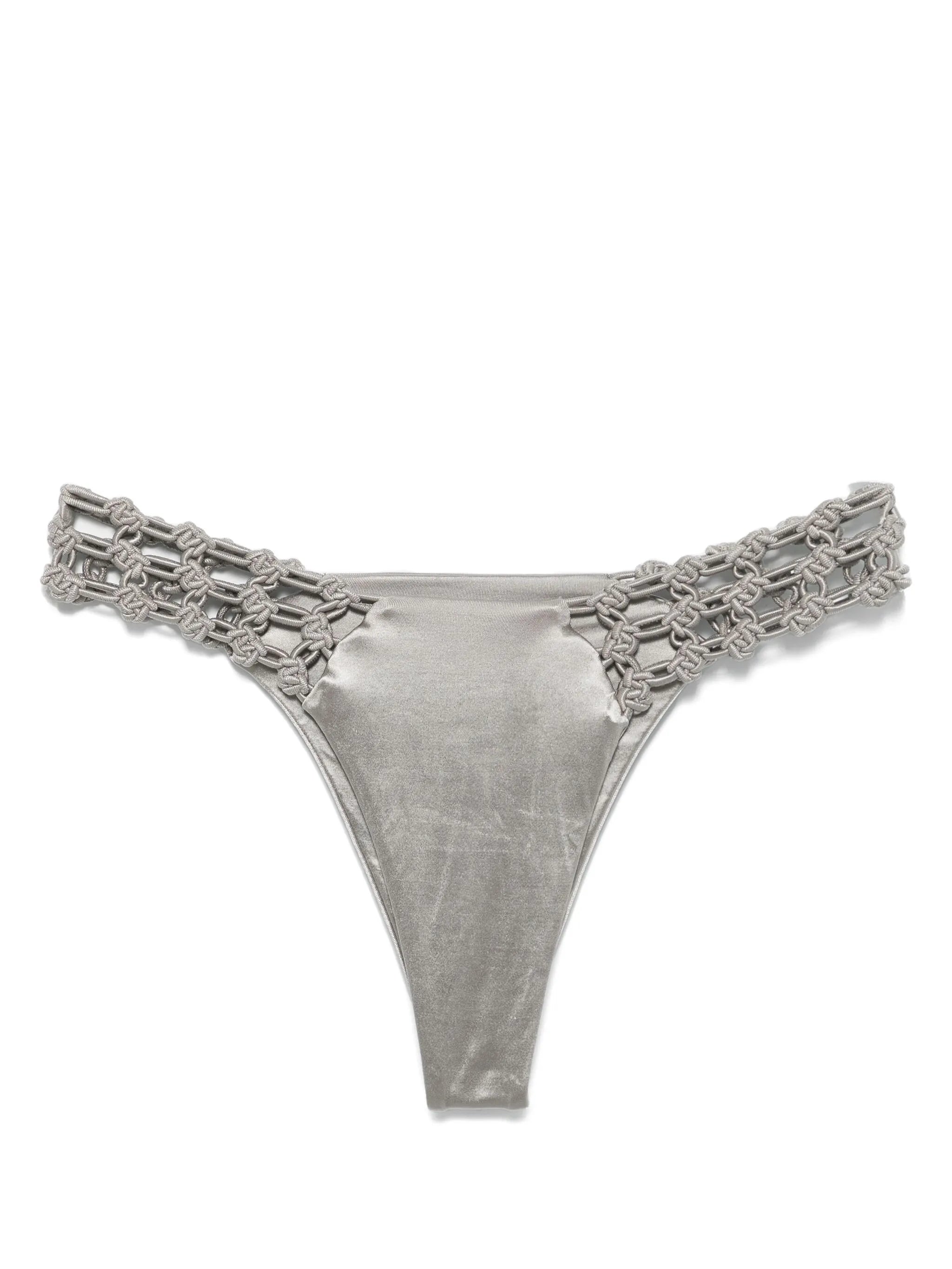 floral-macrame bikini bottoms