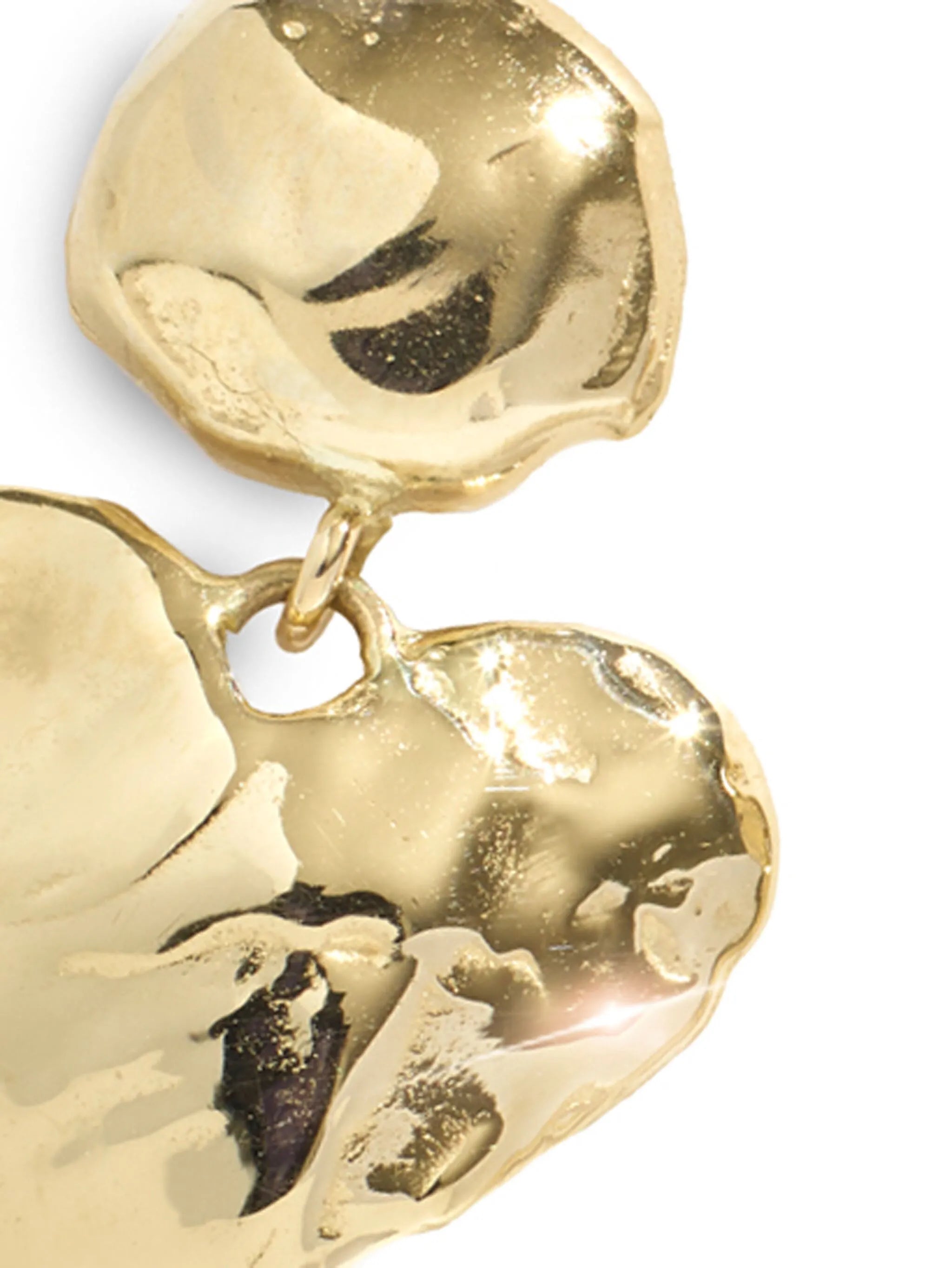14K yellow gold Heart Light drop earrings