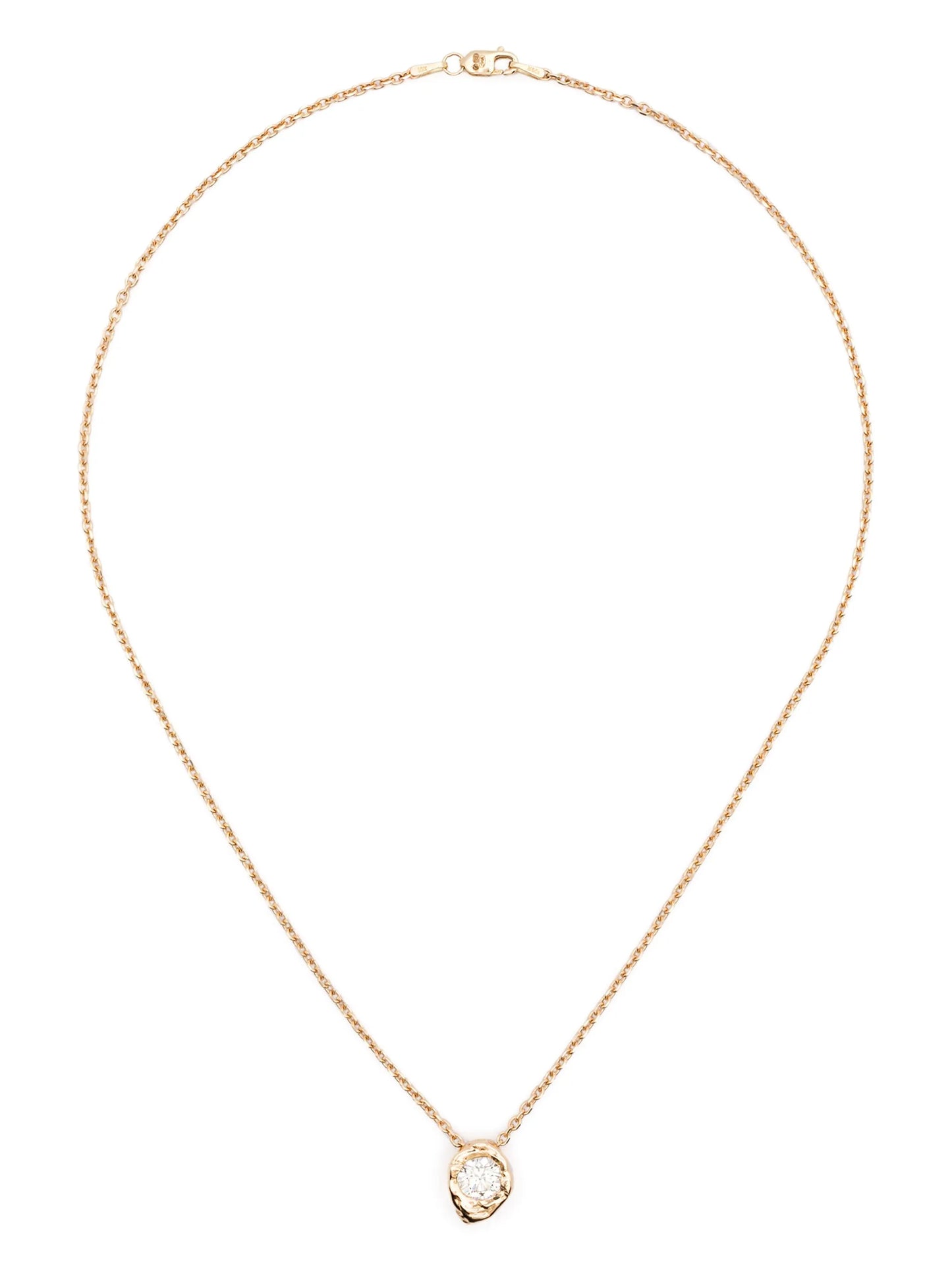 14K yellow gold Alfa diamond necklace