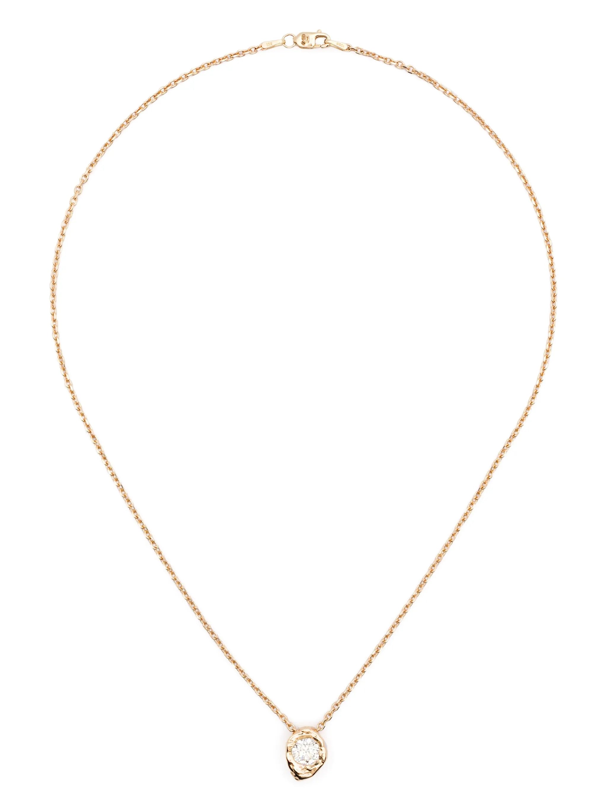 14K yellow gold Alfa diamond necklace
