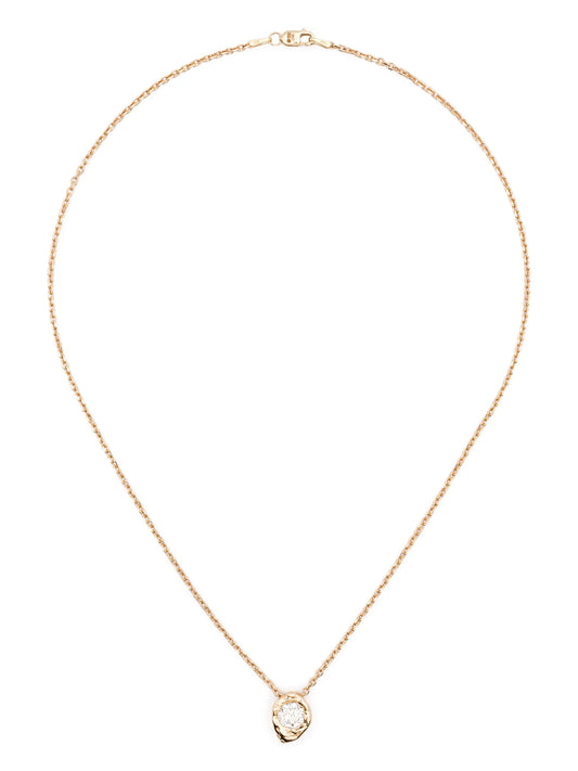 14K yellow gold  Alfa diamond necklace