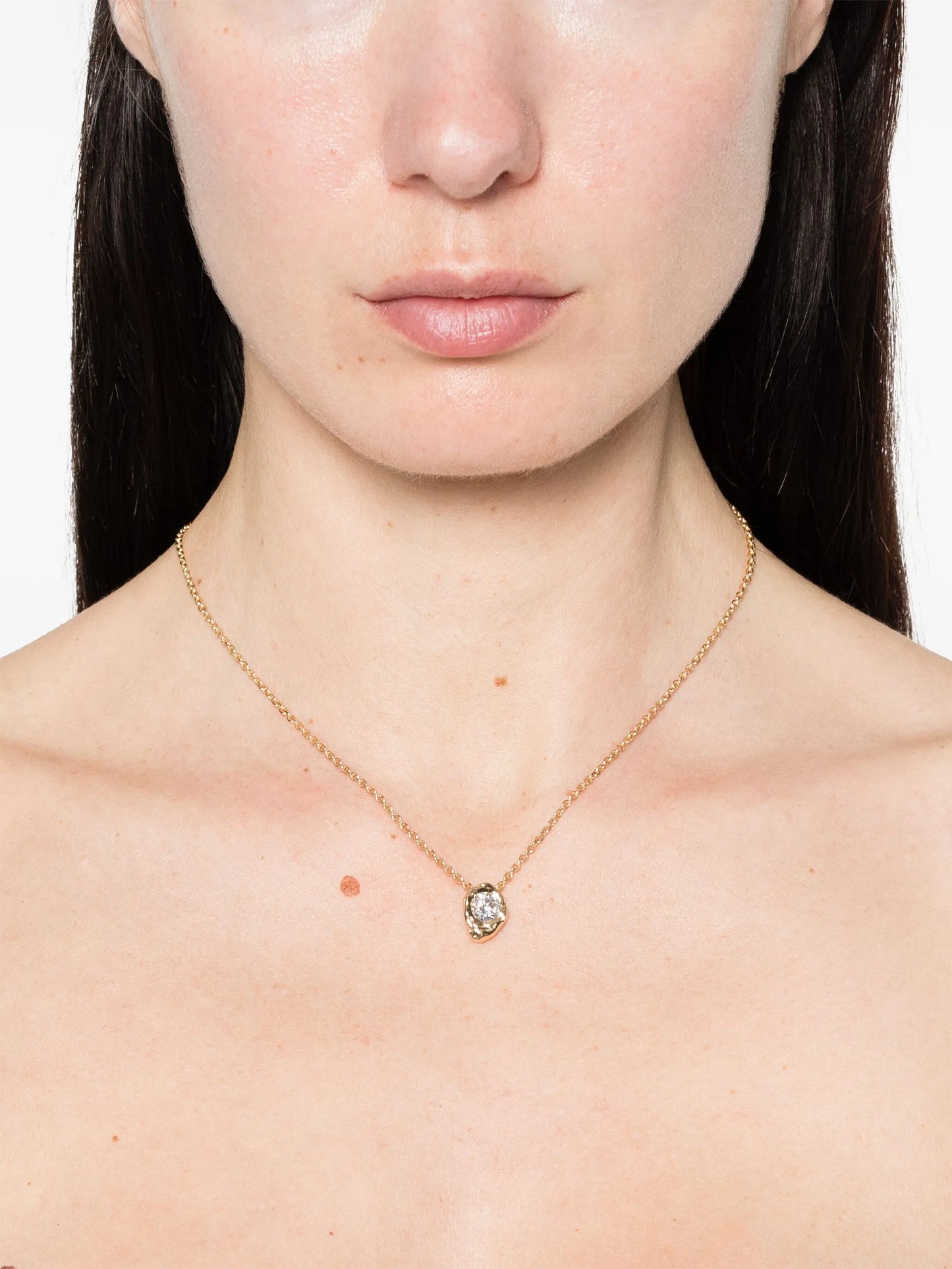 14K yellow gold Alfa diamond necklace
