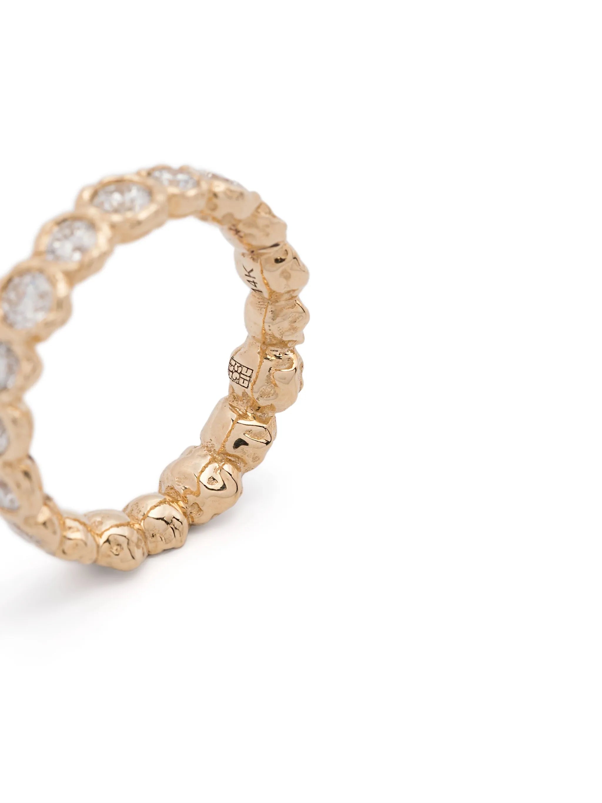 14K yellow gold medium Alfa diamond ring