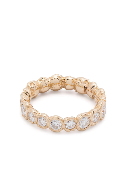 14K yellow gold medium Alfa diamond ring