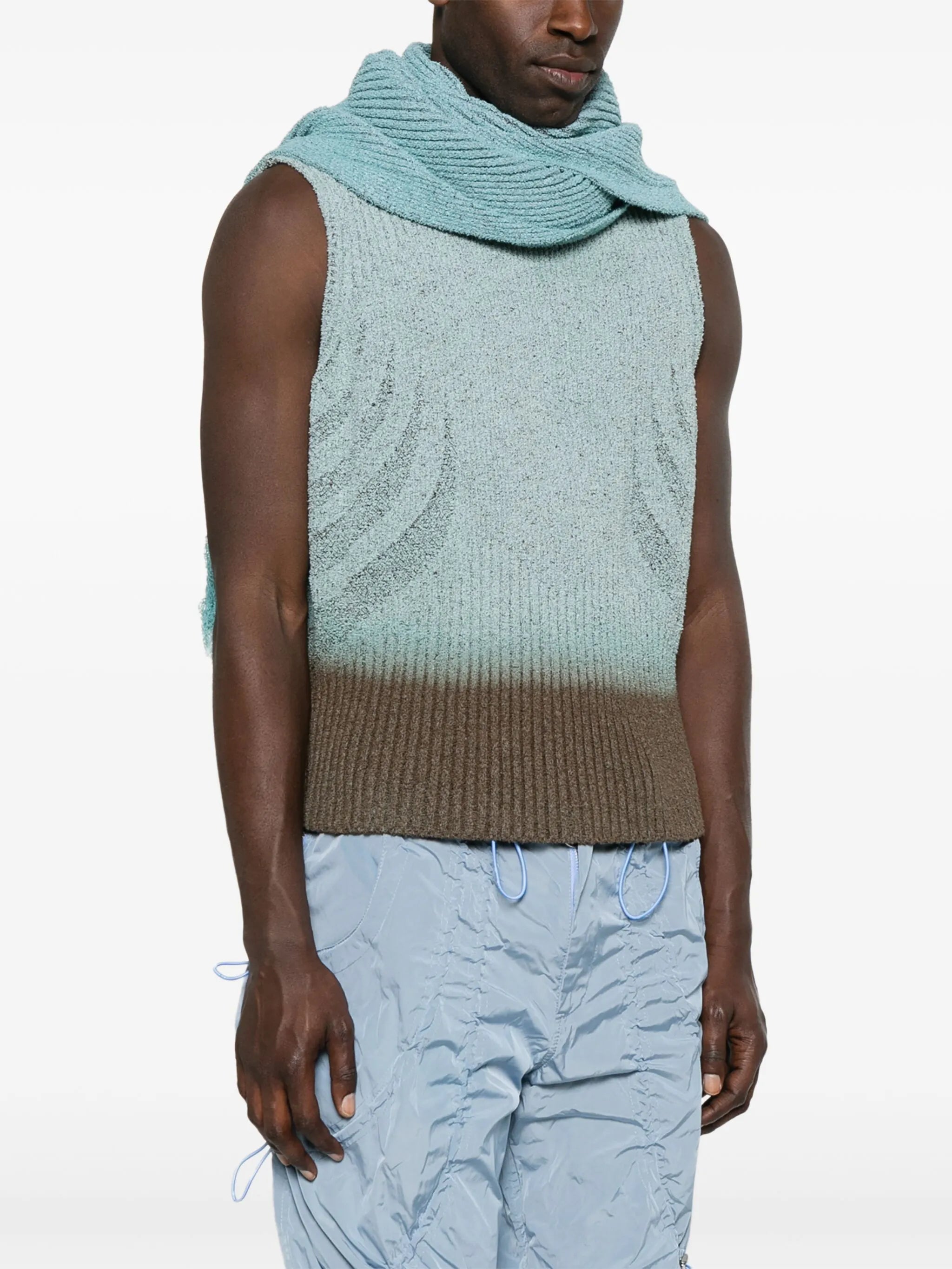 knitted top and scarf set