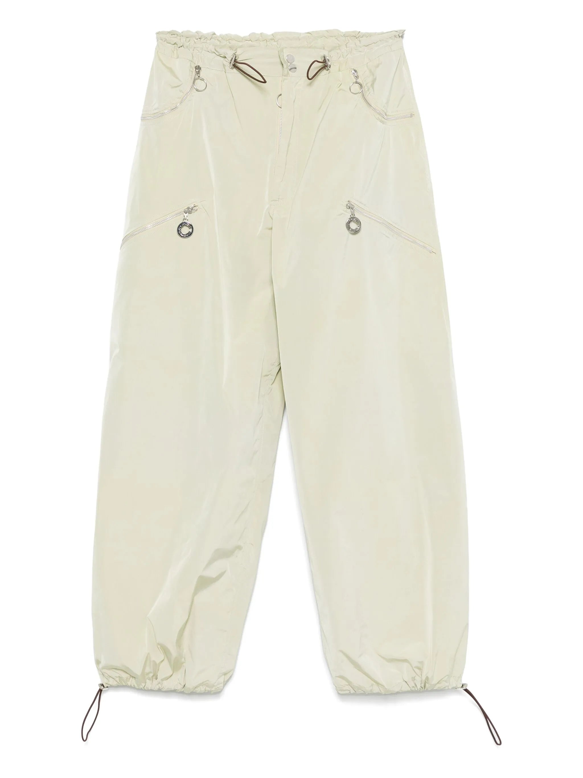 zip-pockets parachute trousers