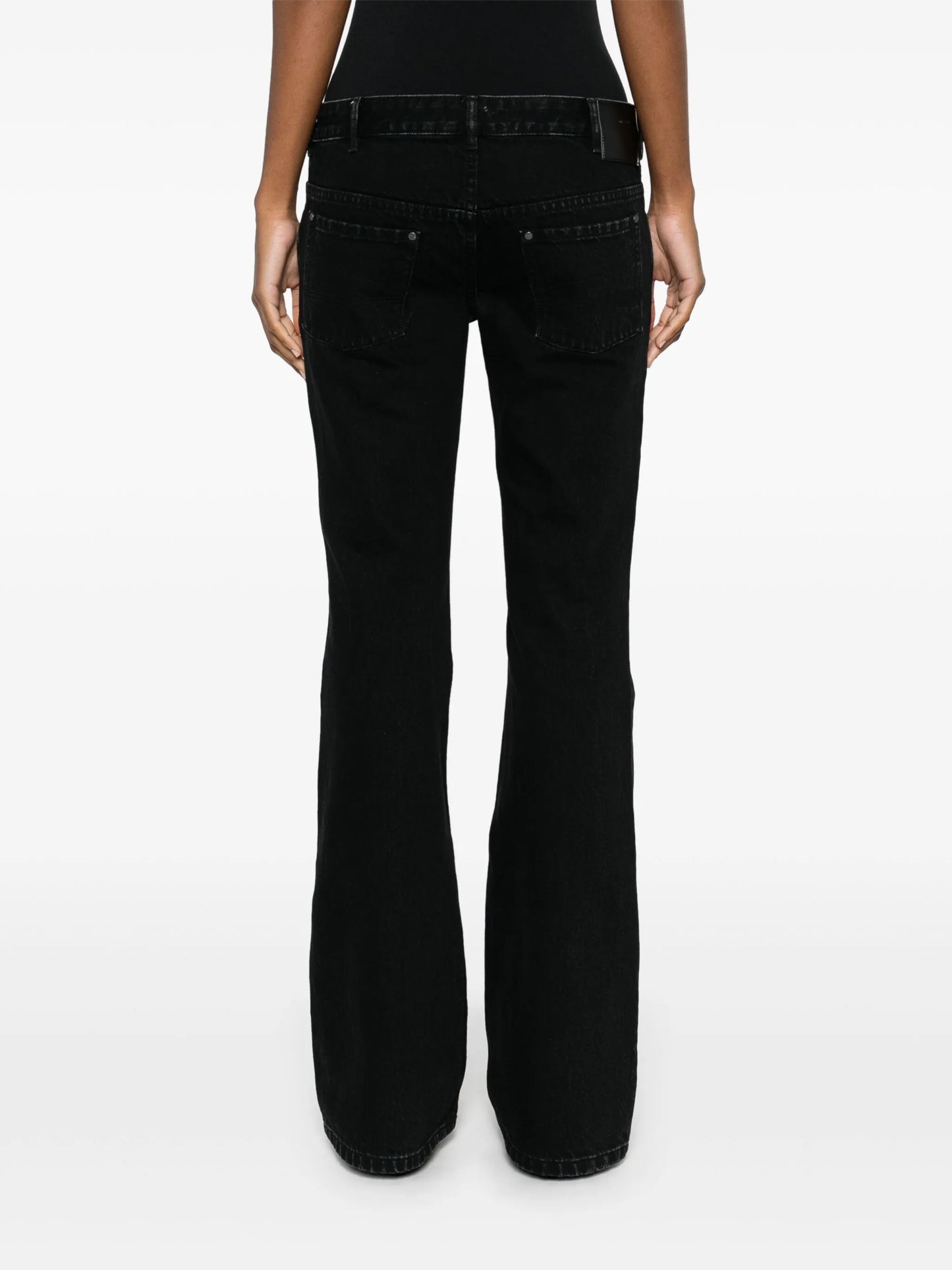 mid-rise flared jeans