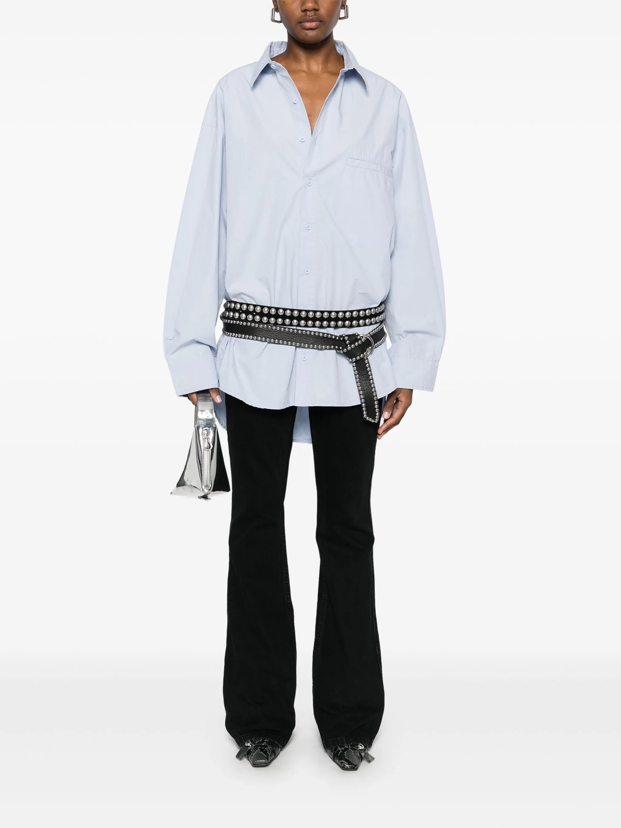 mid-rise flared jeans