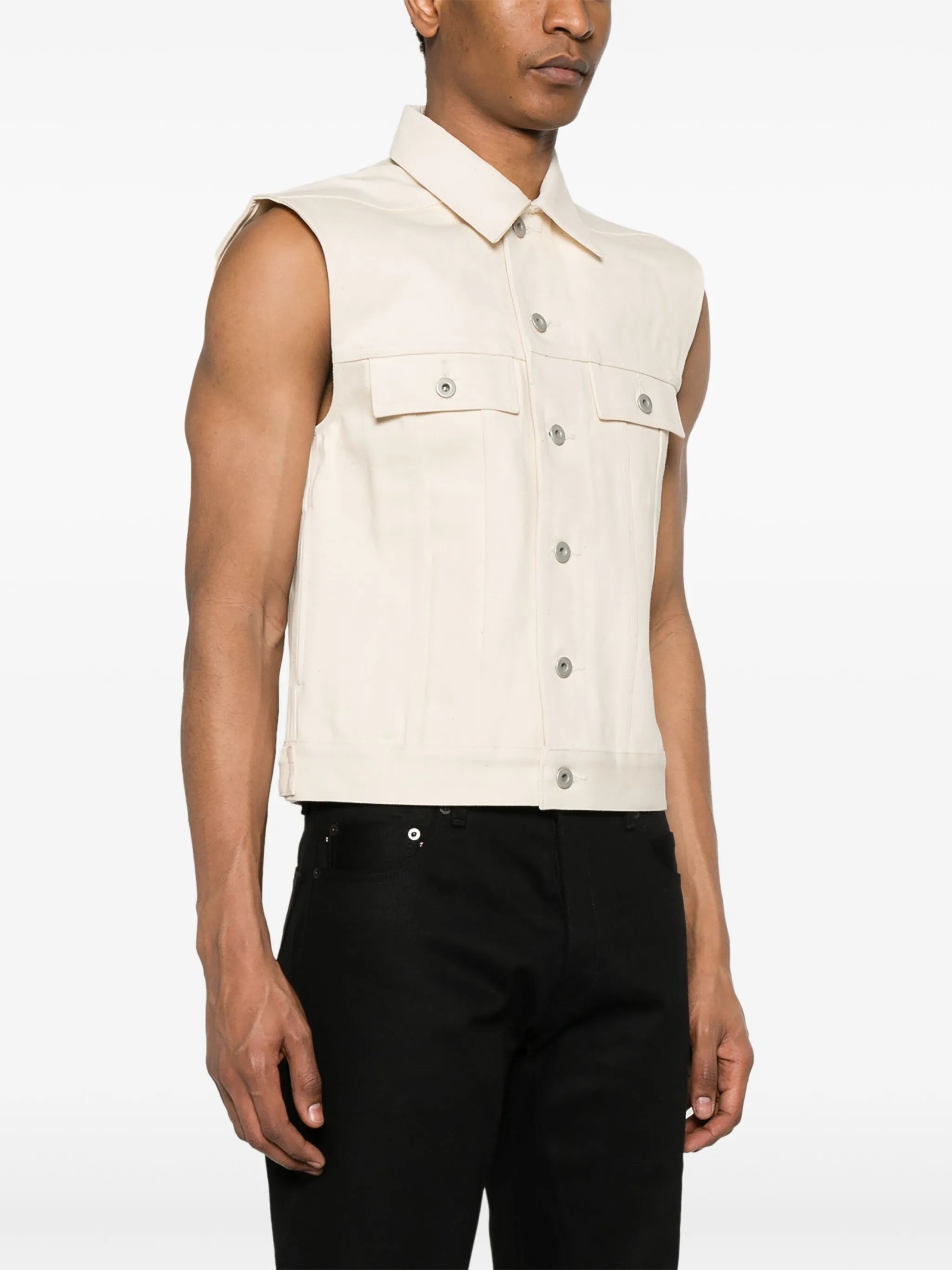 sleeveless trucker jacket