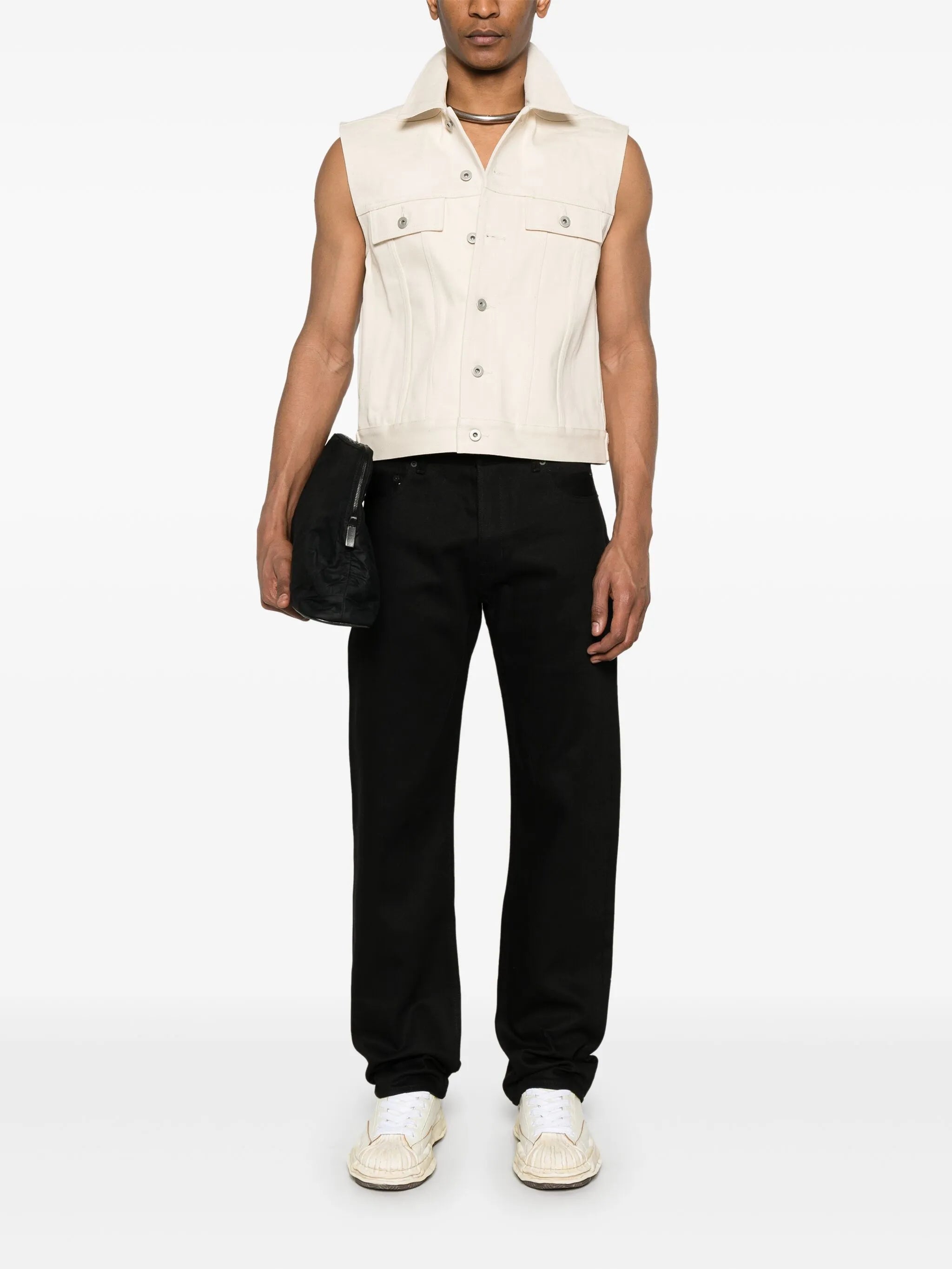 sleeveless trucker jacket