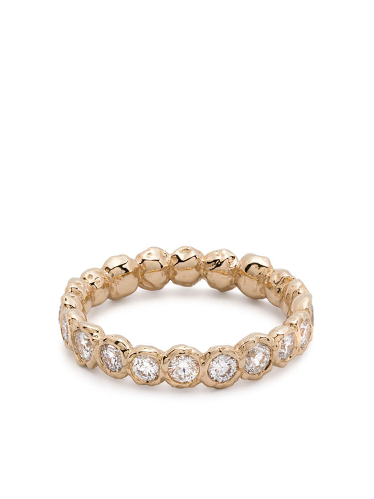 14K yellow gold Alfa diamond ring