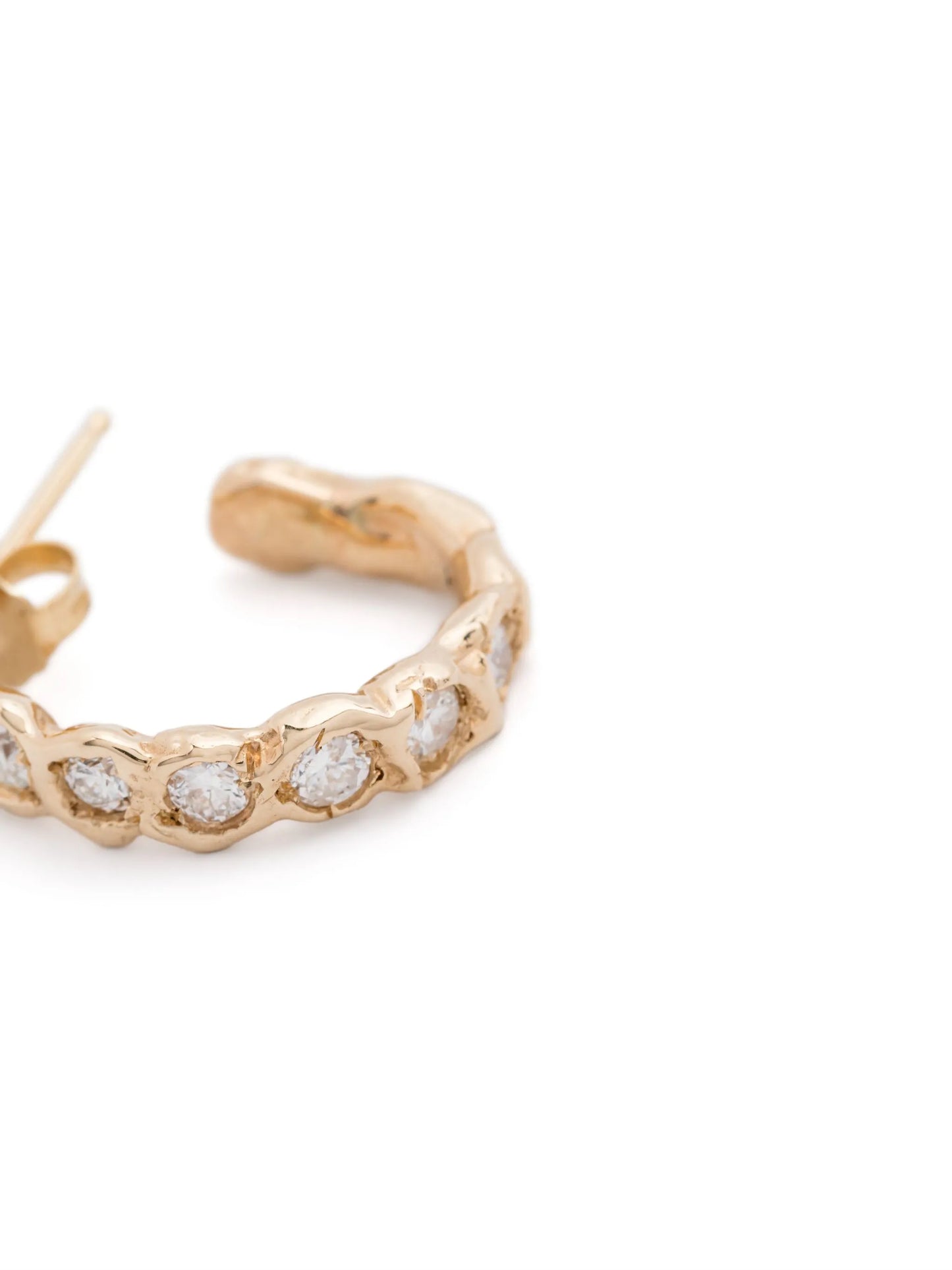 14K yellow gold Alfa diamond earrings