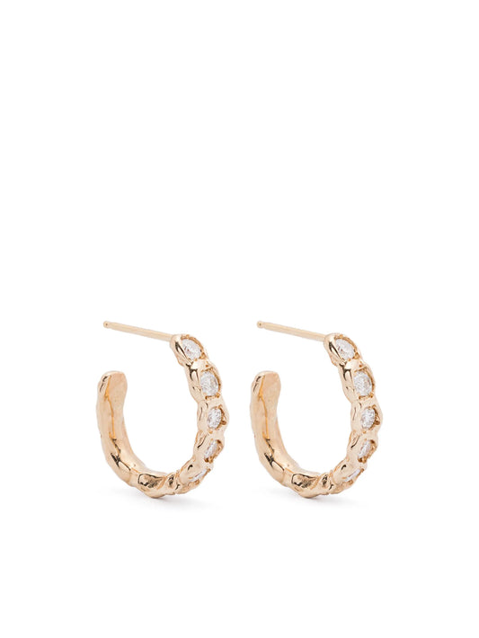 14K yellow gold Alfa diamond earrings