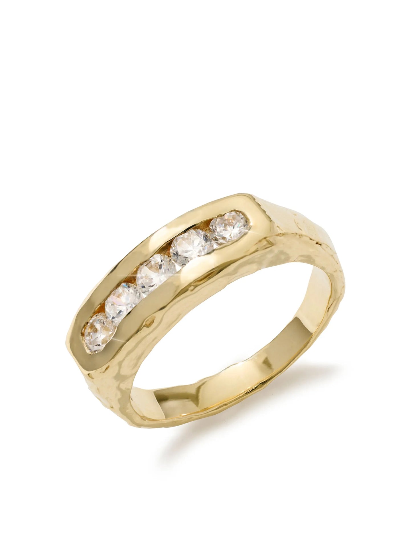 14K yellow gold Evoke diamond ring