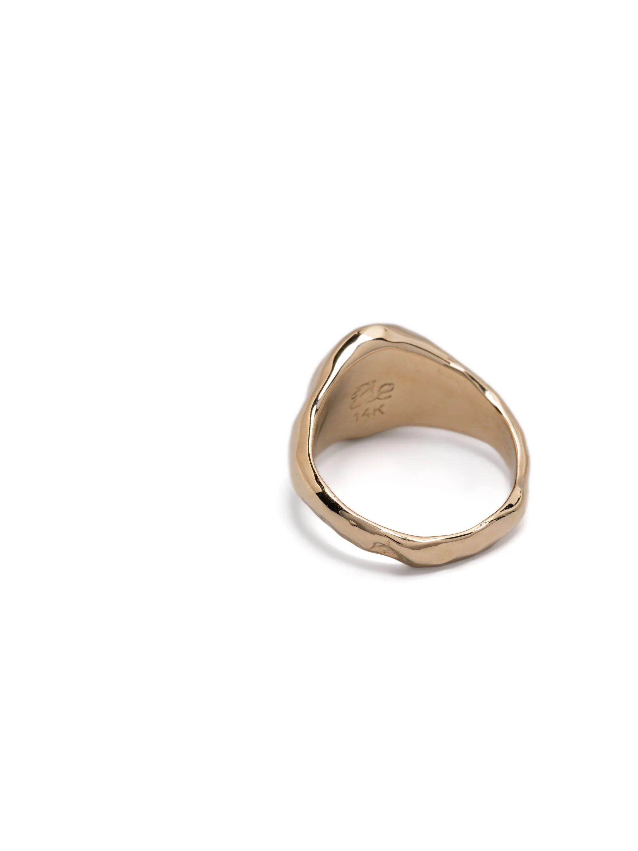 14K yellow gold small Cogency signet ring